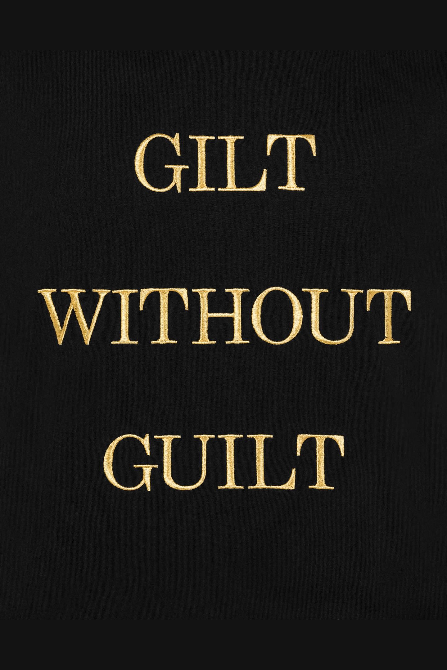 T-SHIRT IN JERSEY GILT WITHOUT GUILT BLACK 4