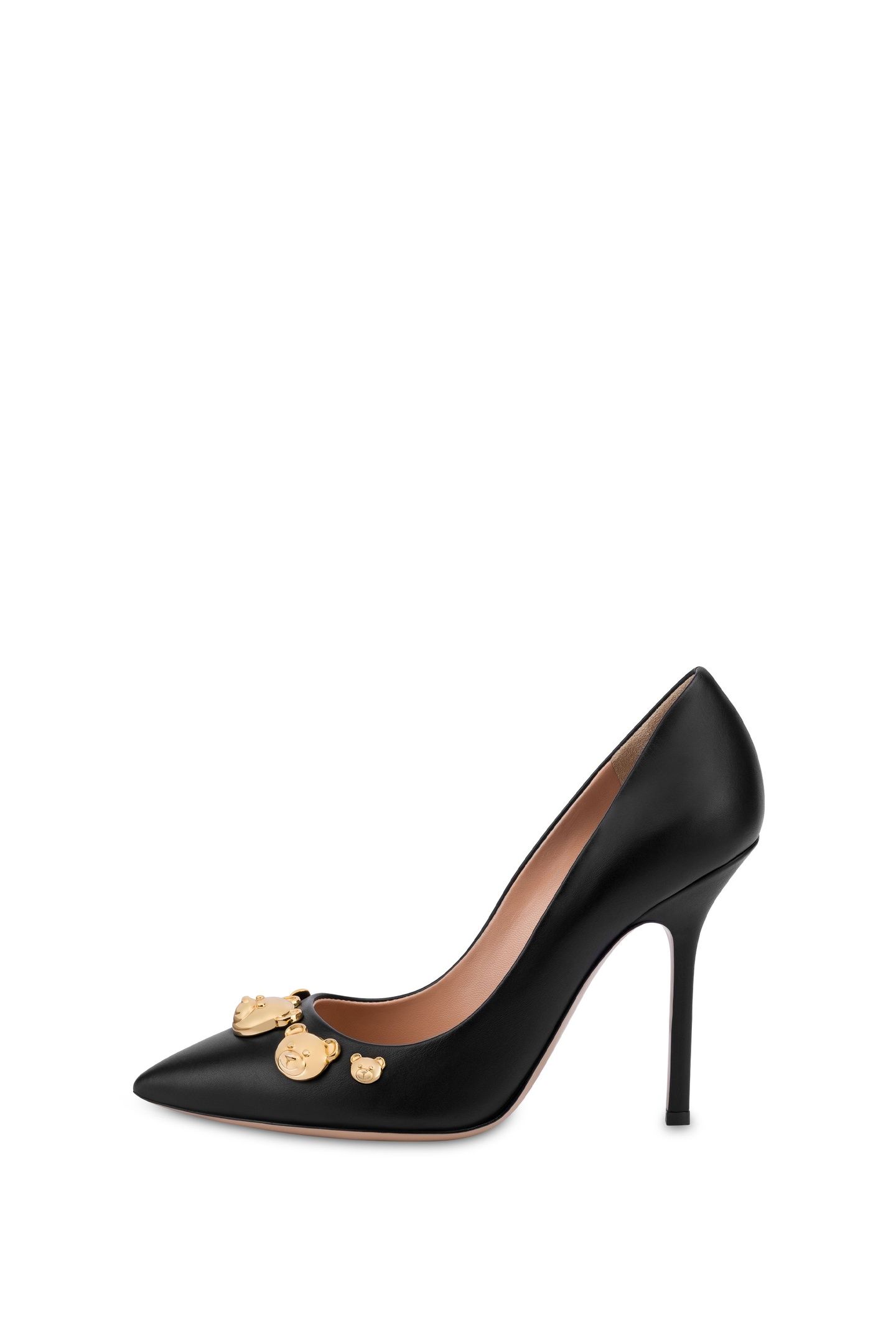 CALFSKIN PUMPS TEDDY STUDS BLACK 1