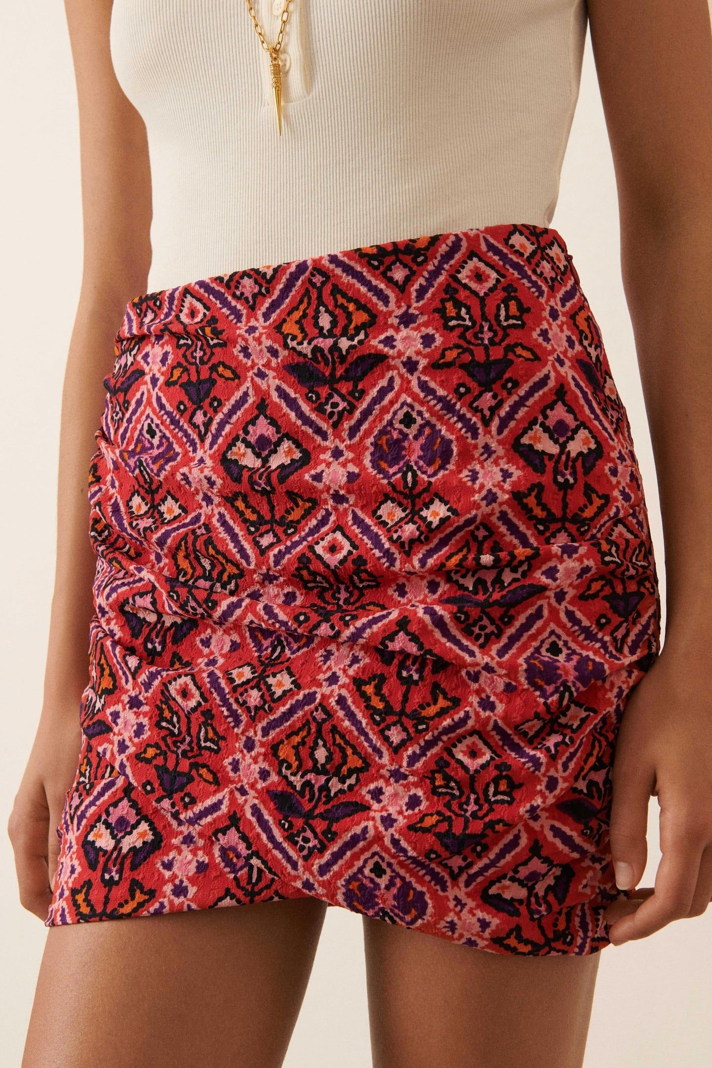 MINI SKIRT ROUGE 1