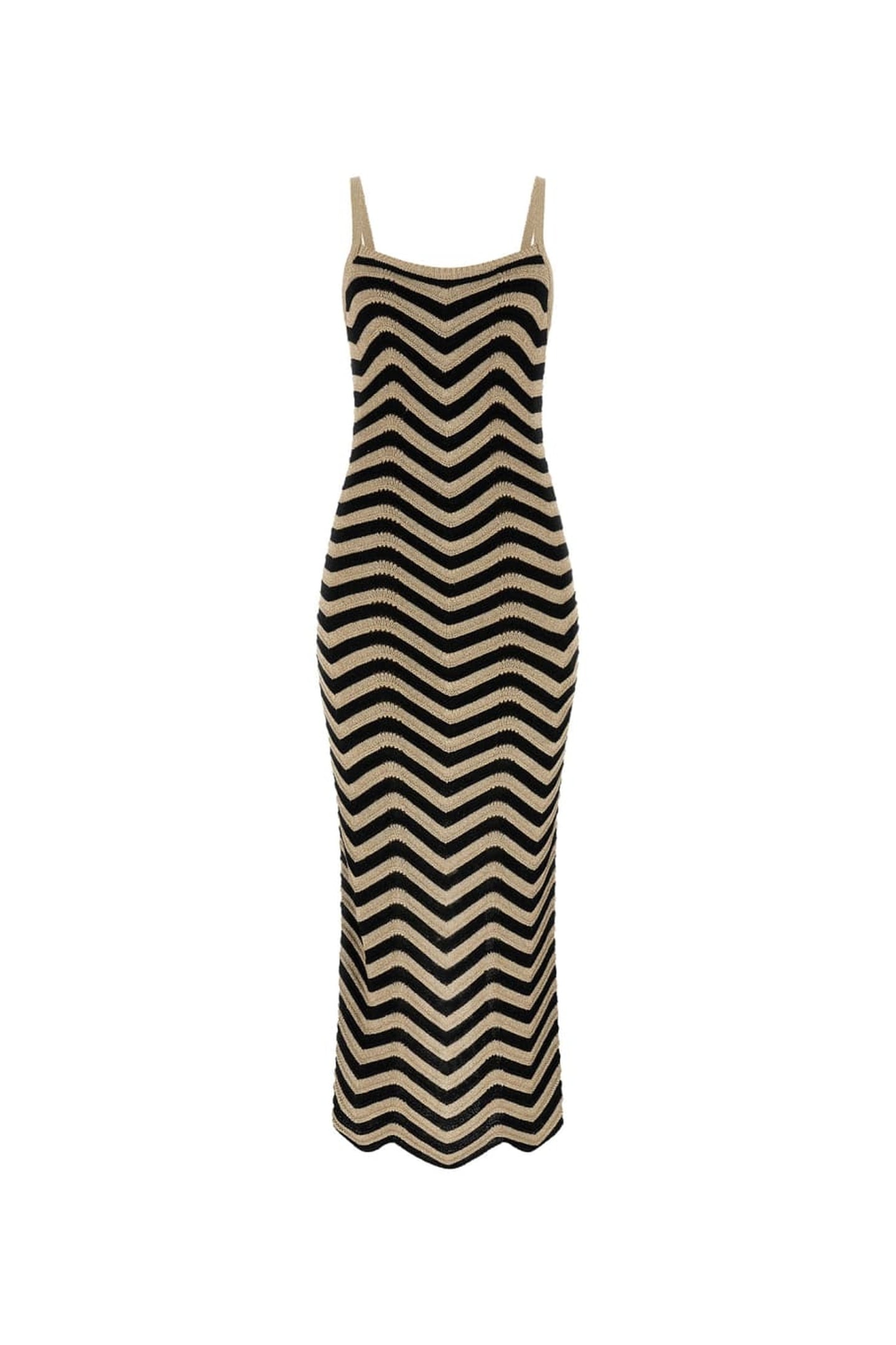 SL VERA CHEVRON LACE NATURAL/JET BLACK MU 6