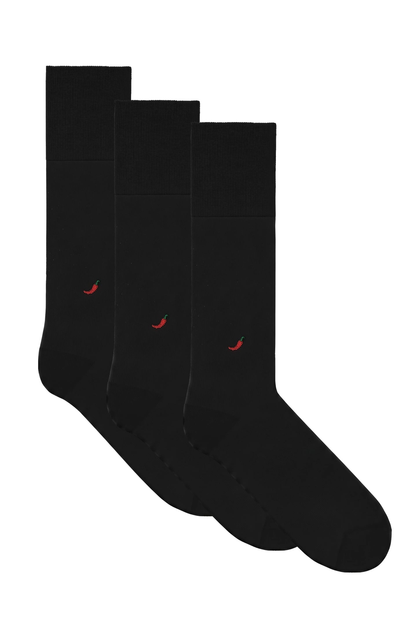 A-DAM 3-PACK DRESS SOCKS BLACK PEPPER BLACK 1