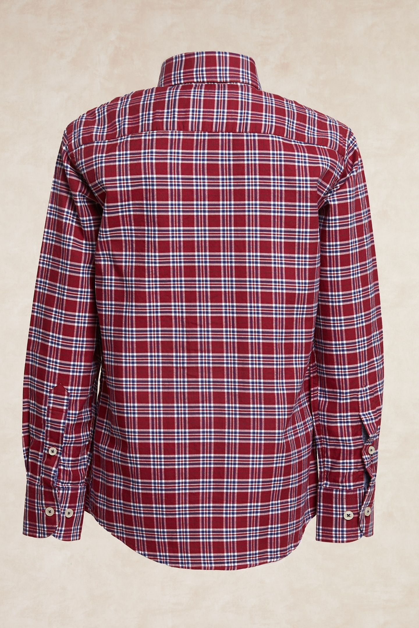 CUSTOM FIT CHECKED SHIRT RED/BLUE 2