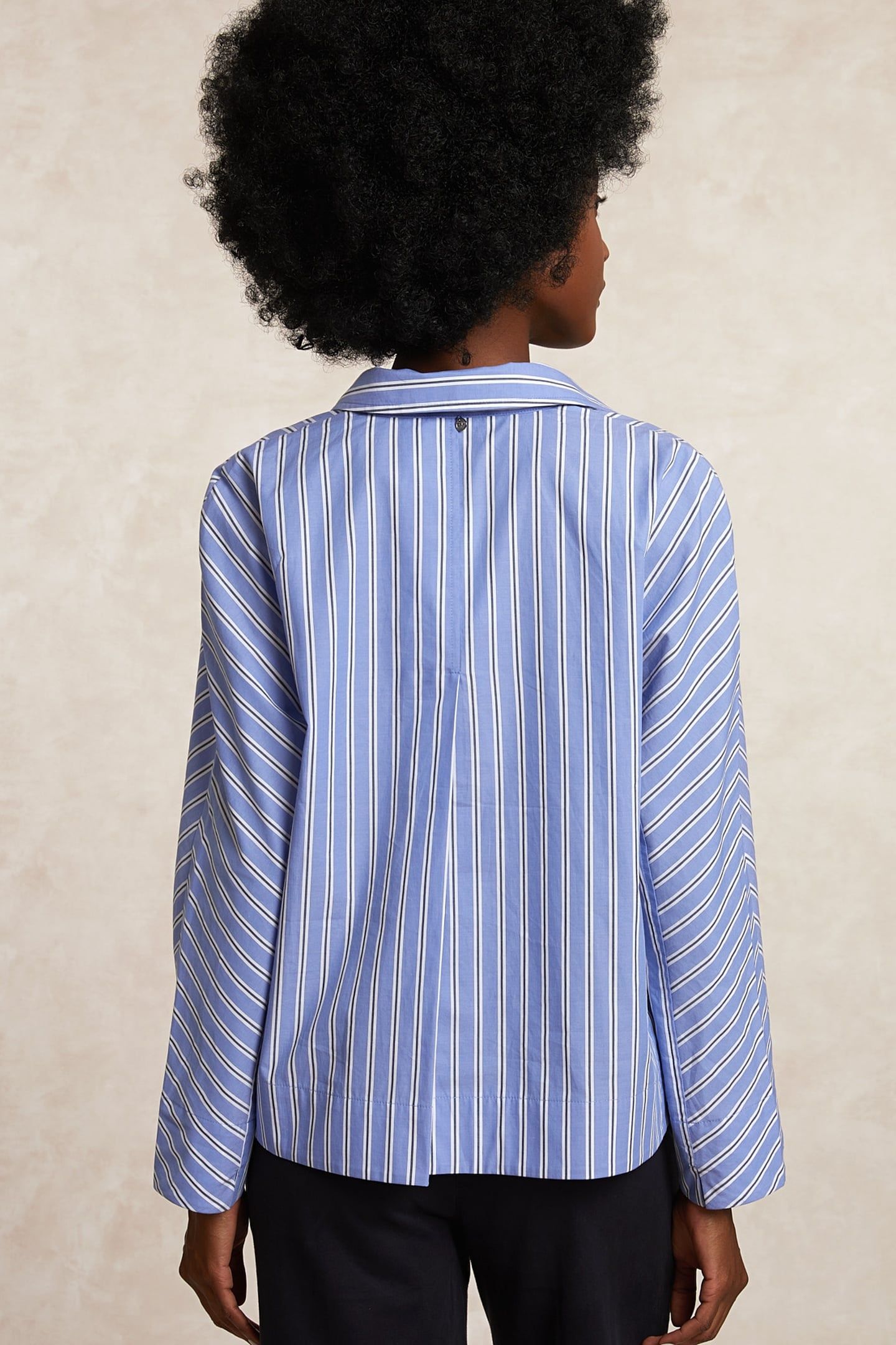 STRIPED CLASSIC BLOUSE BLUE/WHITE 2