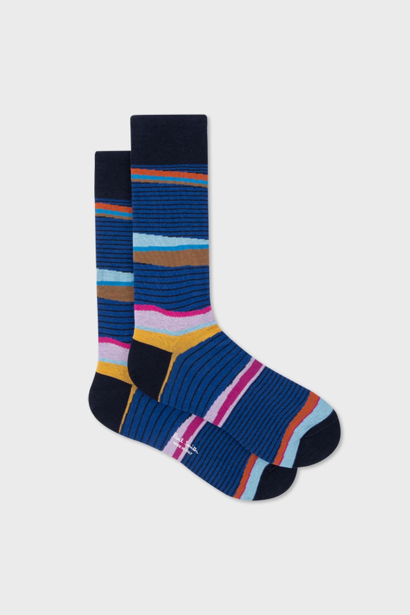 MEN SOCK ELI STRIPE NAVY 3