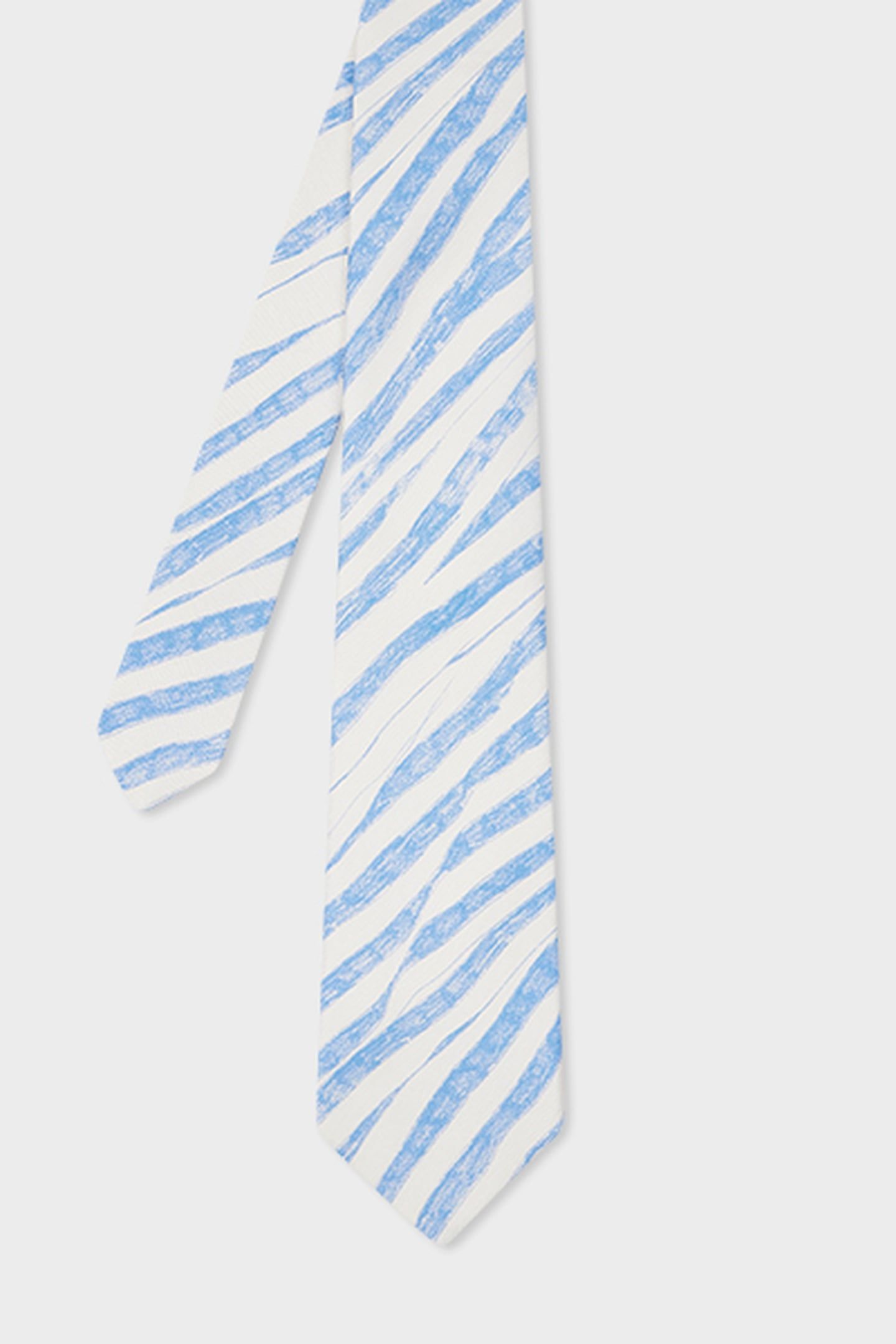 MEN TIE CRAYON STRIPE BLUE 5
