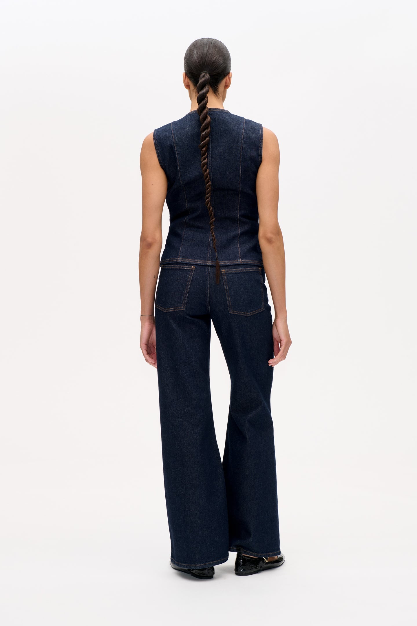 MENE BLOUSE DARK DENIM WASH 3