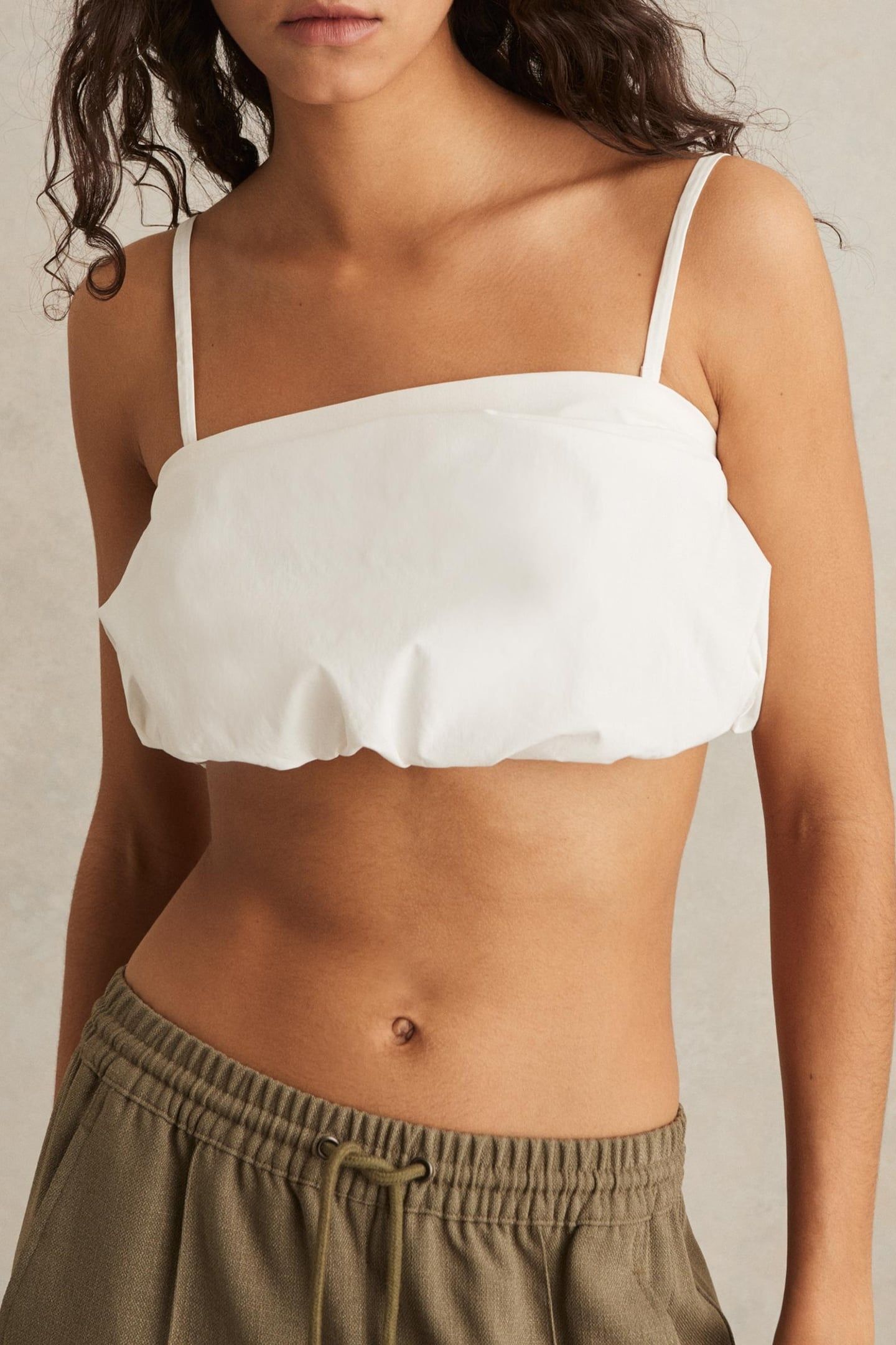 CROPPED COTTON COORD TOP IVORY 3