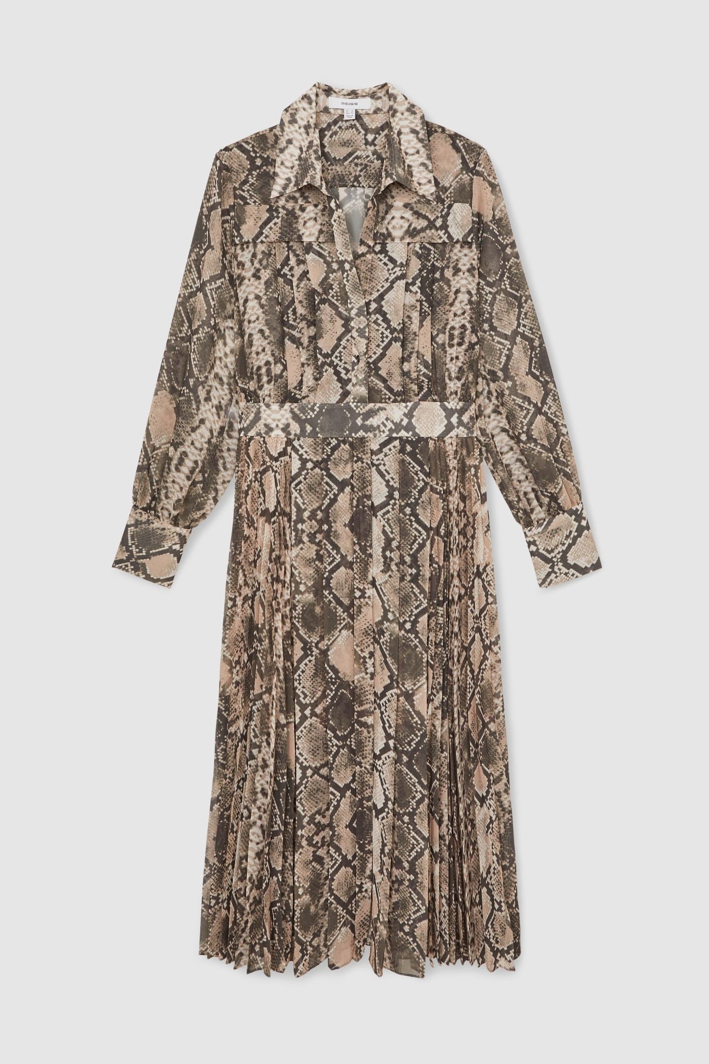 SNAKE PRINT MIDI DRESS NEUTRAL 4