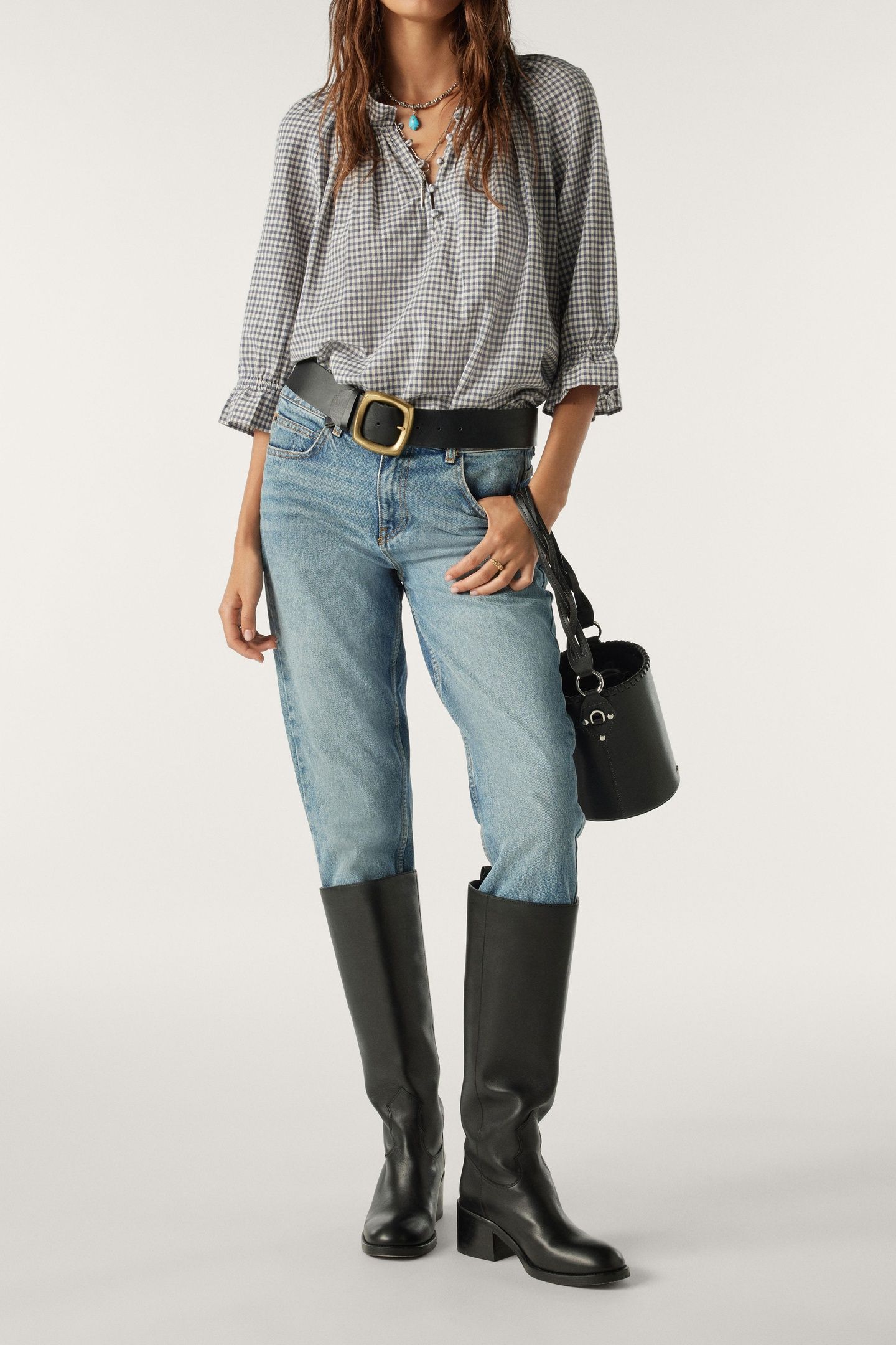 SHORT SLEEVES BLOUSE BLUE 3
