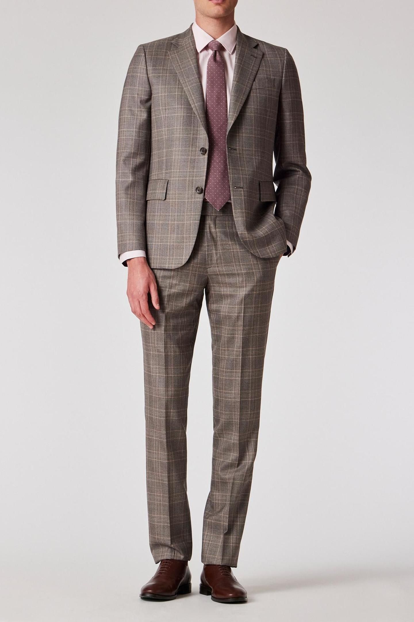 MENS TAILORED FIT 2 BUTTON SUIT CAMEL 2