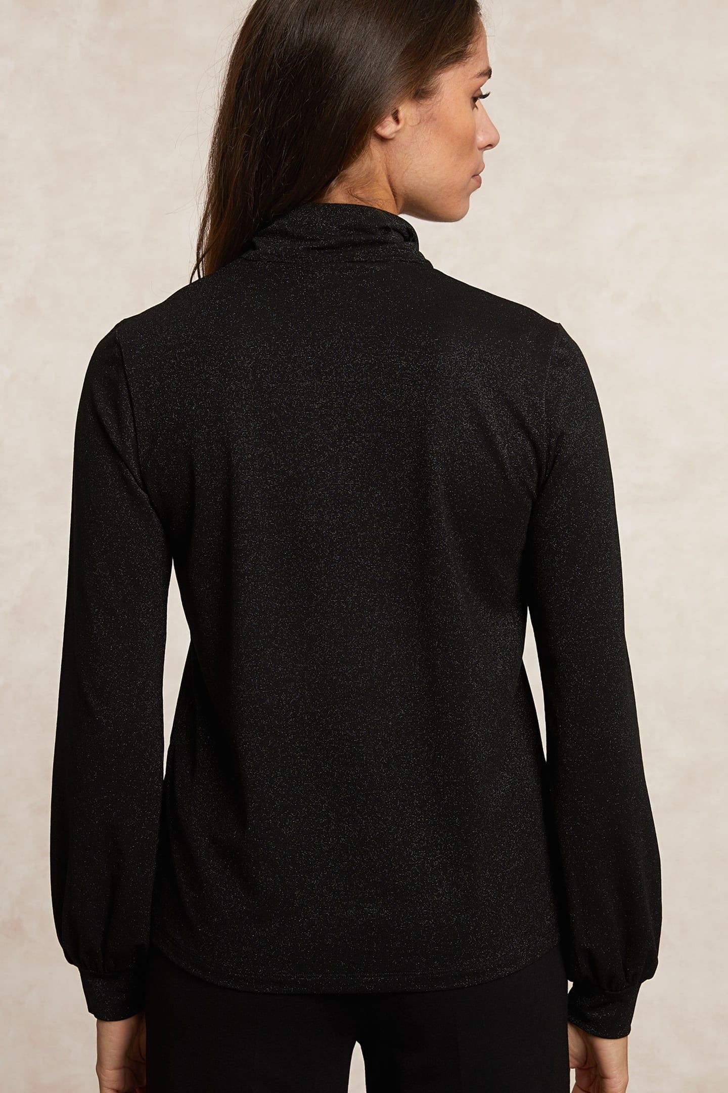 FANCY LUREX T-SHIRT WITH BOW BLACK 2