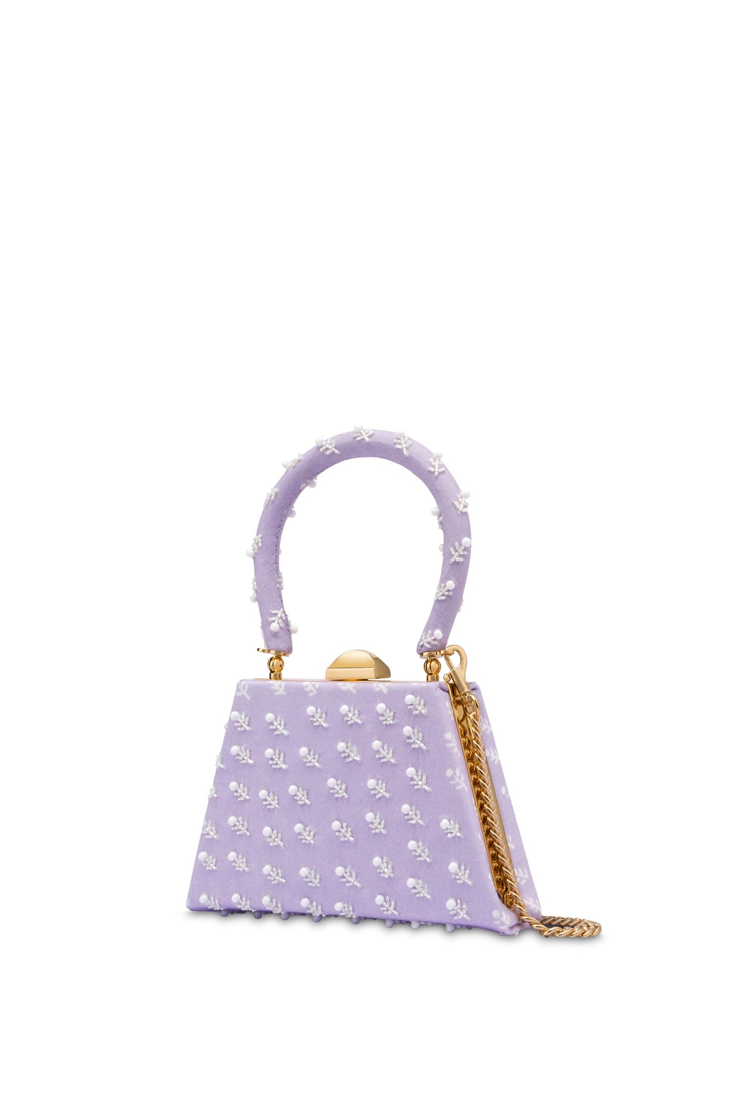 TRAPEZE BAG BEE EMBROIDERY PURPLE 2