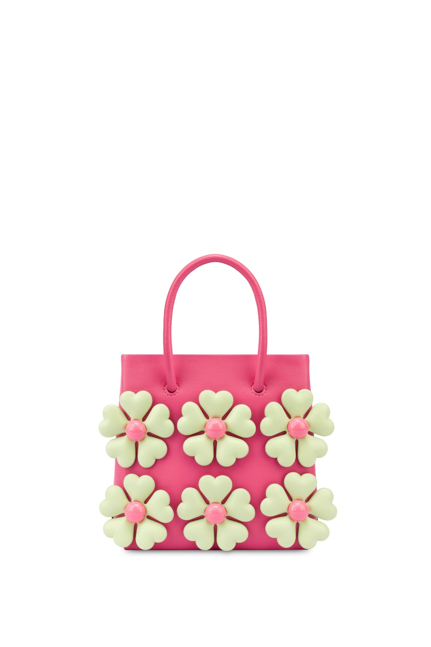 HEART FLOWERS SMALL HANDBAG PINK 2