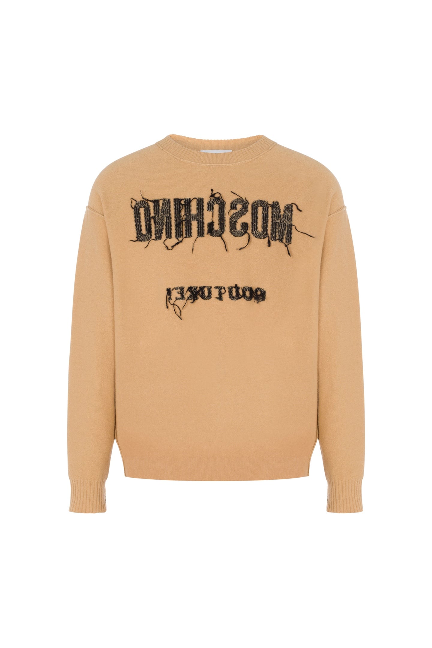 WOOL PULLOVER INSIDE OUT LOGO BEIGE 3