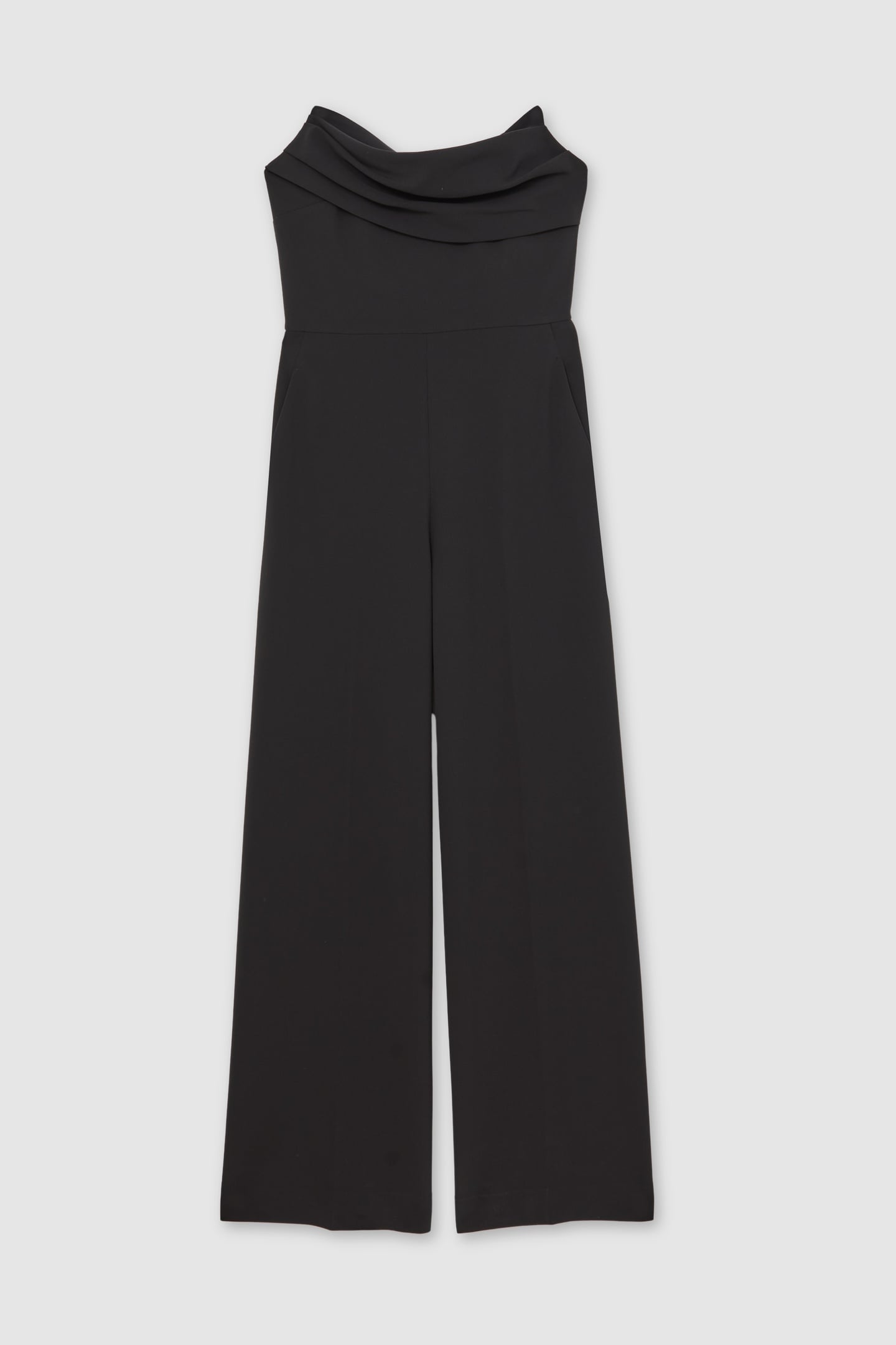 STRUCTURED BANDEAU JUMPSUIT BLACK 4