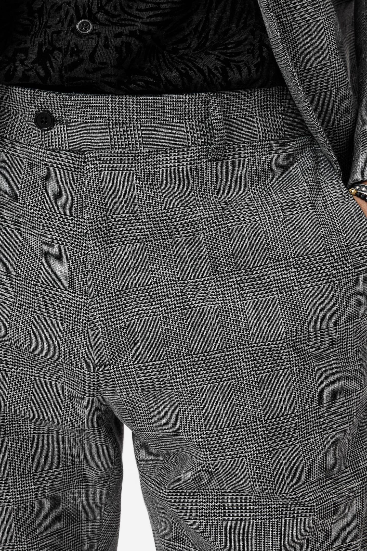 DALSTON TAILORED PANTS - SEPARATE PANTS BLACK WHITE 3