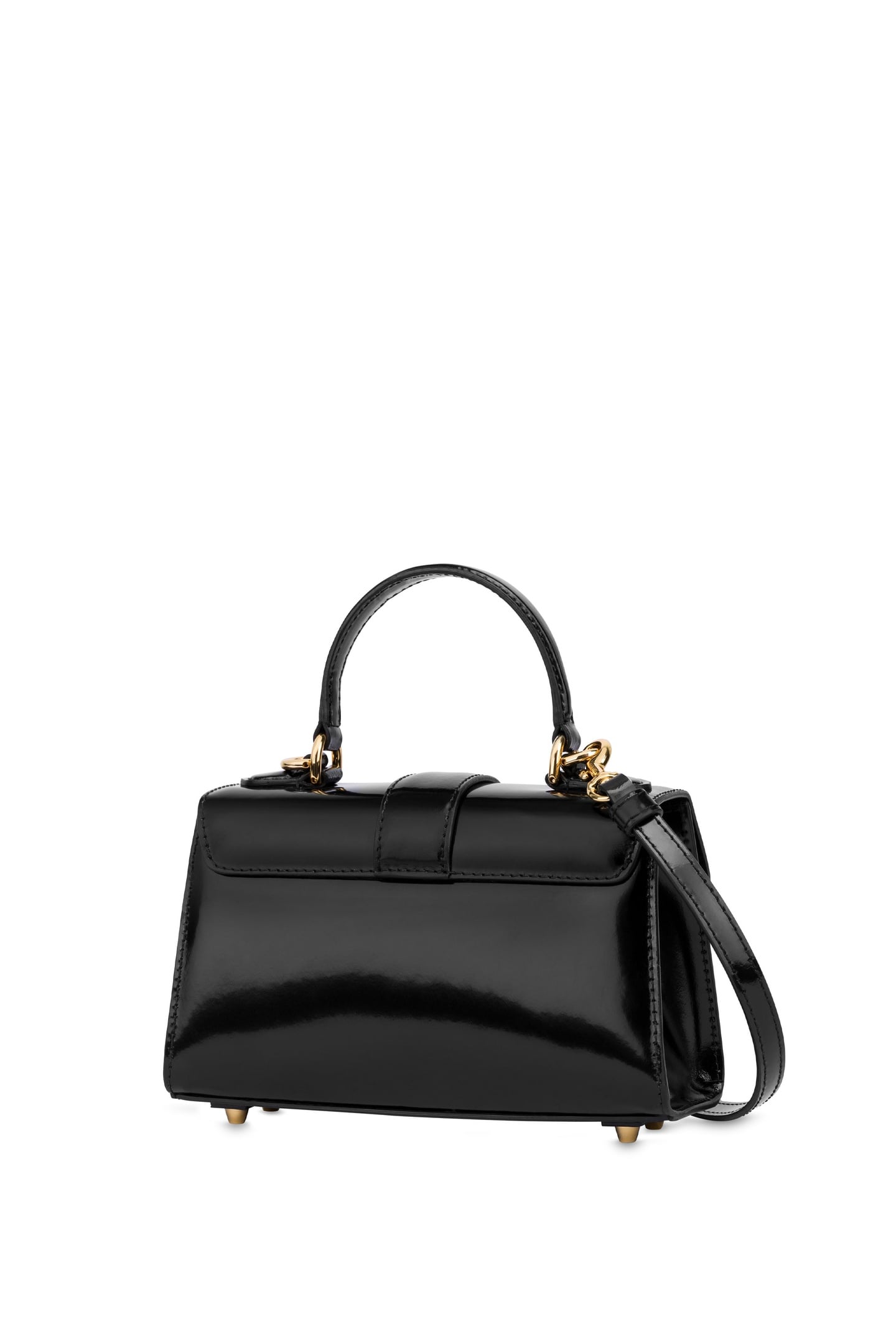 HEART LOCK CALFSKIN HANDBAG BLACK 4