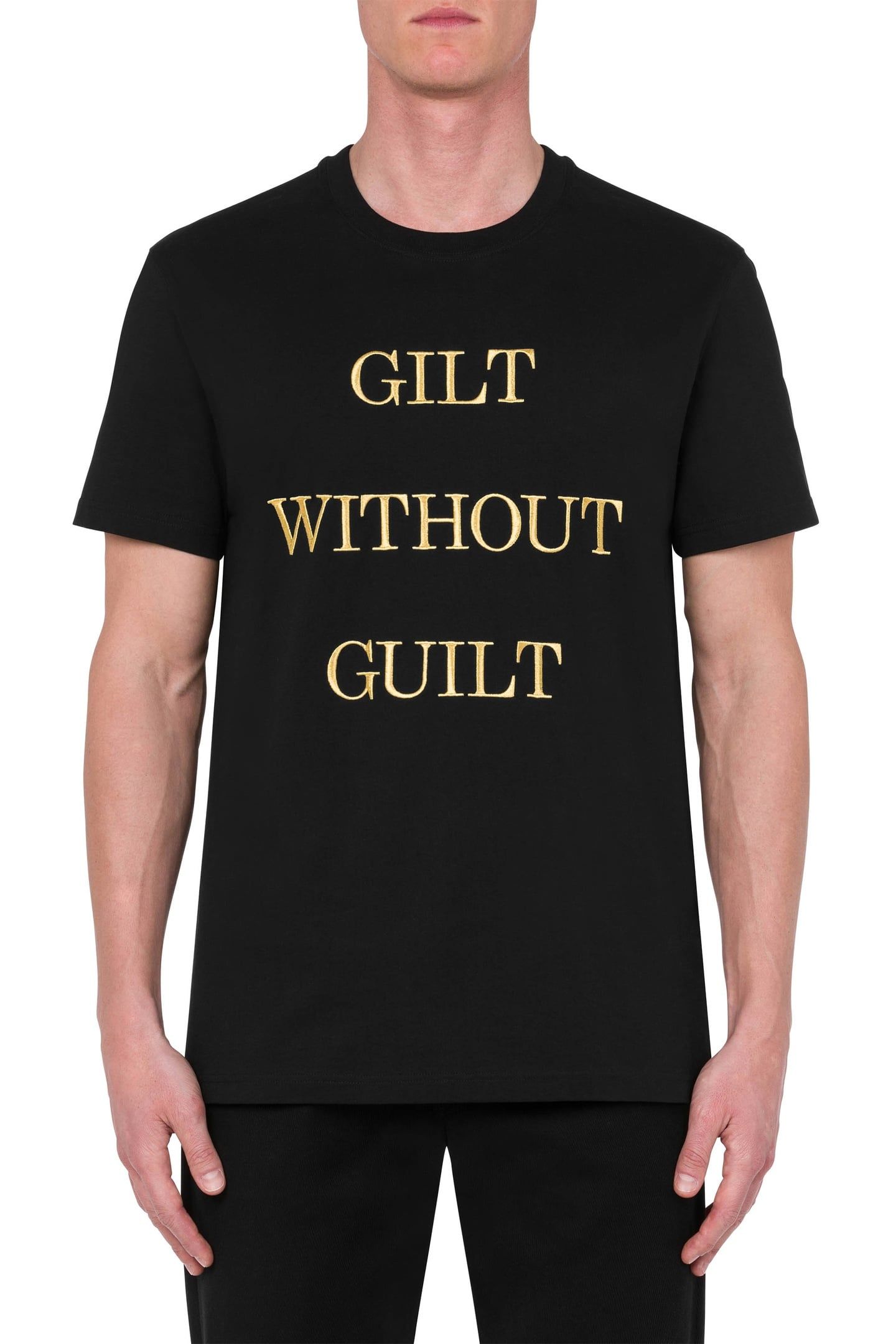 T-SHIRT IN JERSEY GILT WITHOUT GUILT BLACK 1