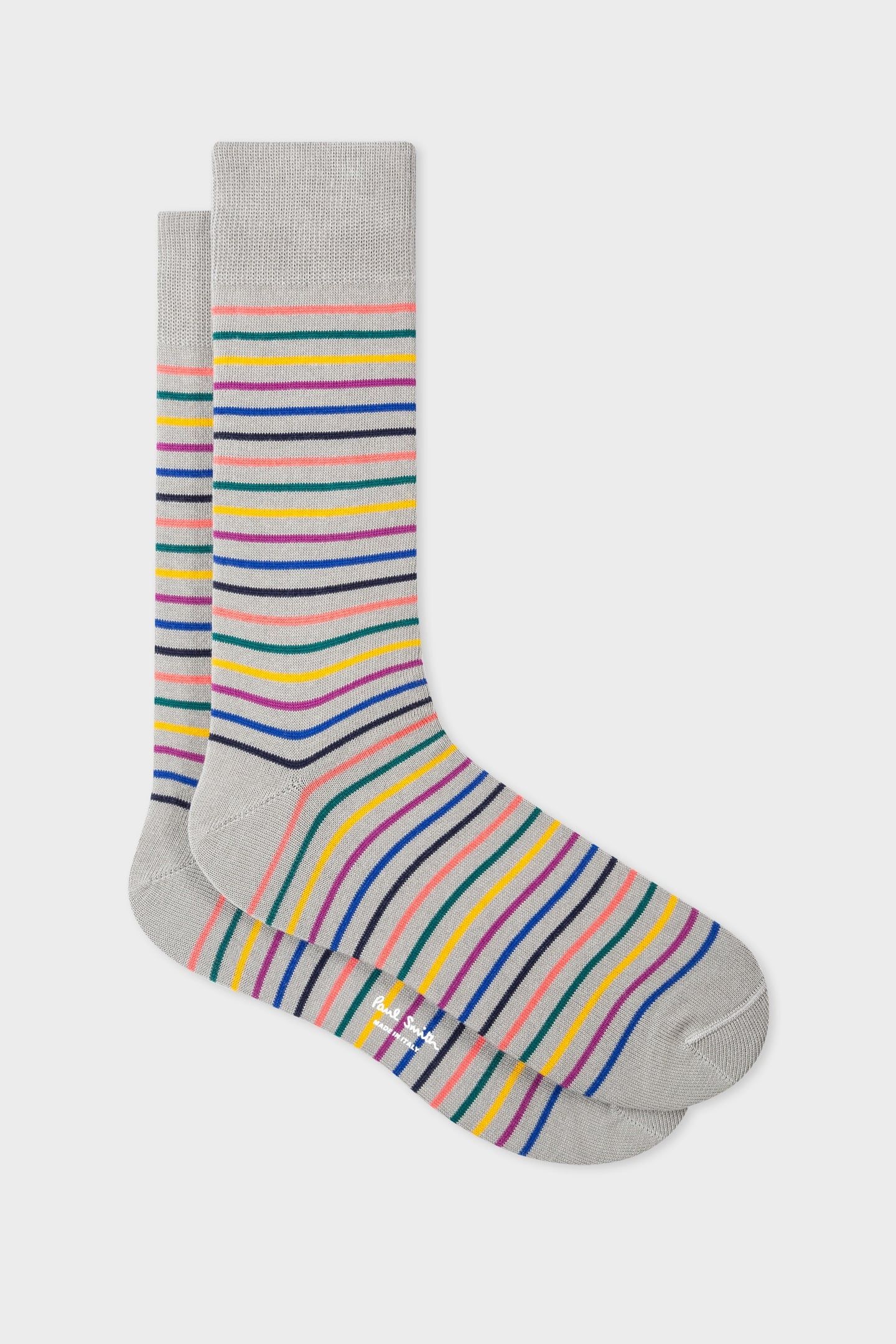 MEN SOCK QUASAR STRIPE SLATE 1