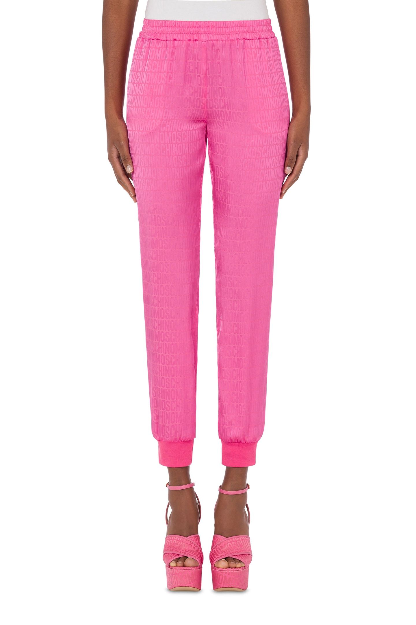 ALLOVER LOGO TWILL JOGGERS PINK 1