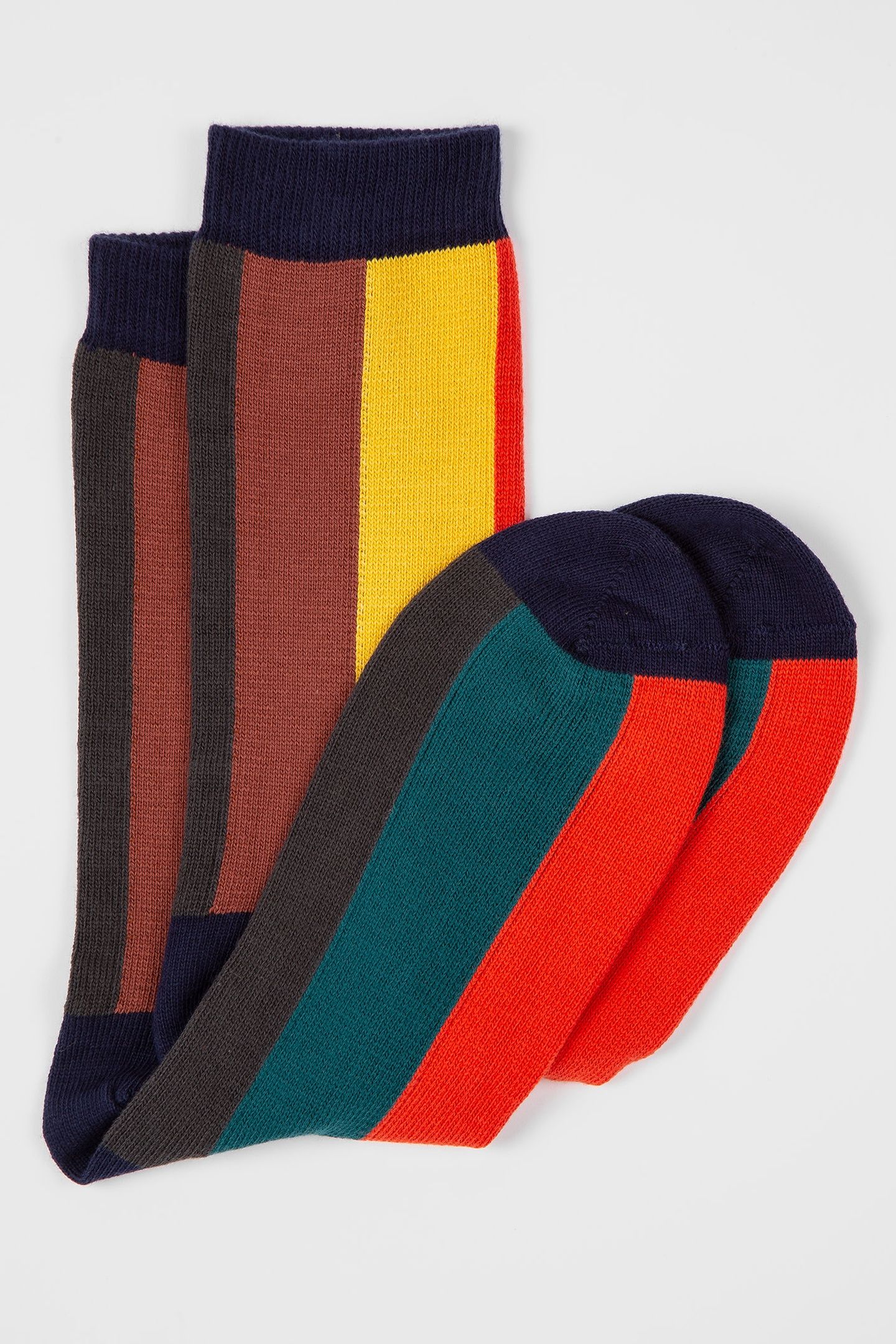 MEN SOCK PAINTED STRIPE NAVY 3