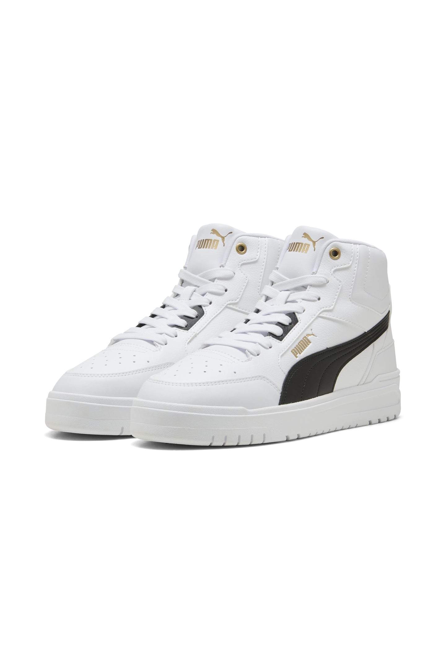 UNISEX SHUFFLE DOWNTOWN MID WHITE-BLACK-GOLD 3