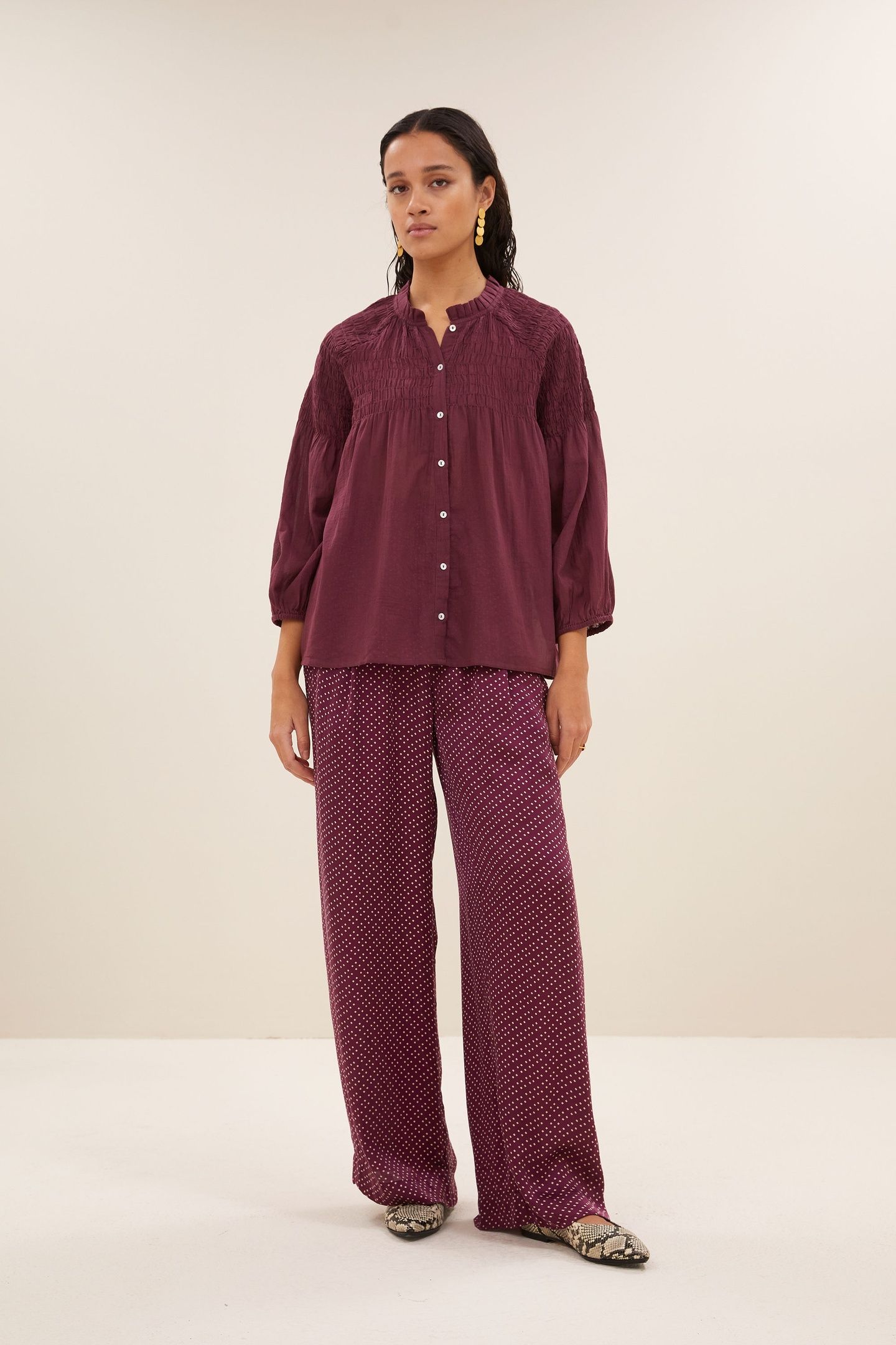 LILLY BLOUSE PECAN 1