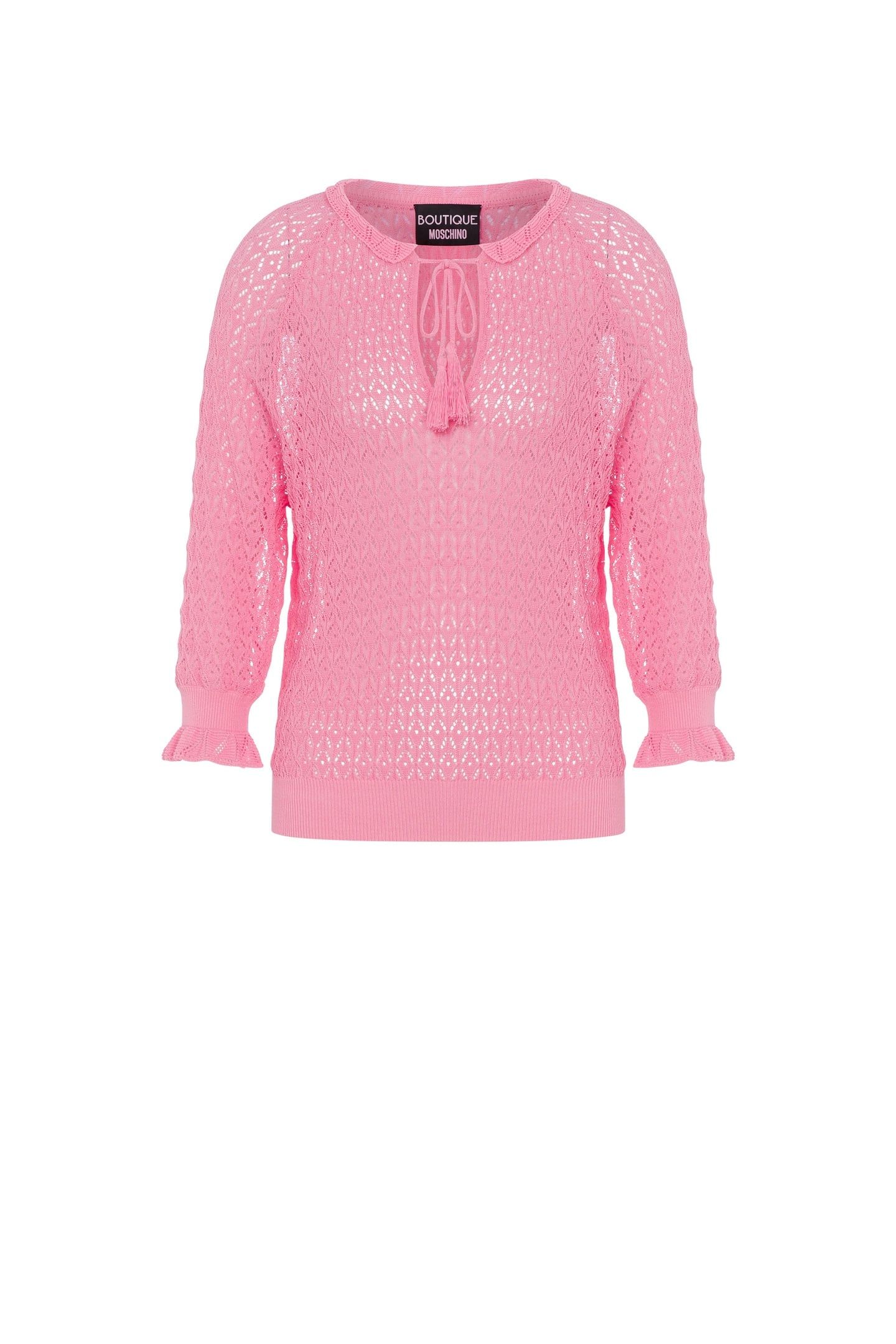 PUNCHED COTTON SWEATER PINK 3