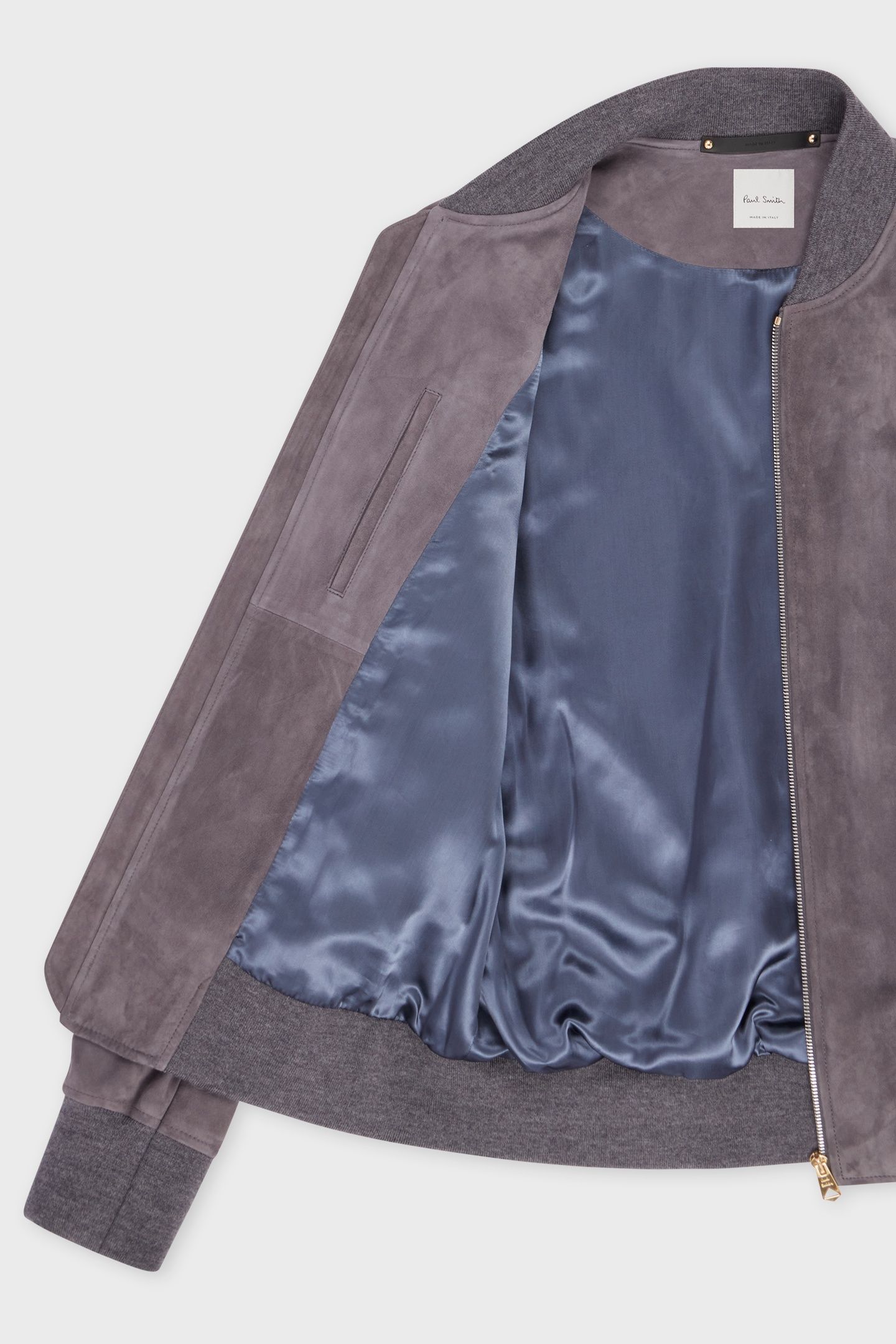 MENS REGULAR FIT SUEDE BOMBER JACKET MAUVE 7