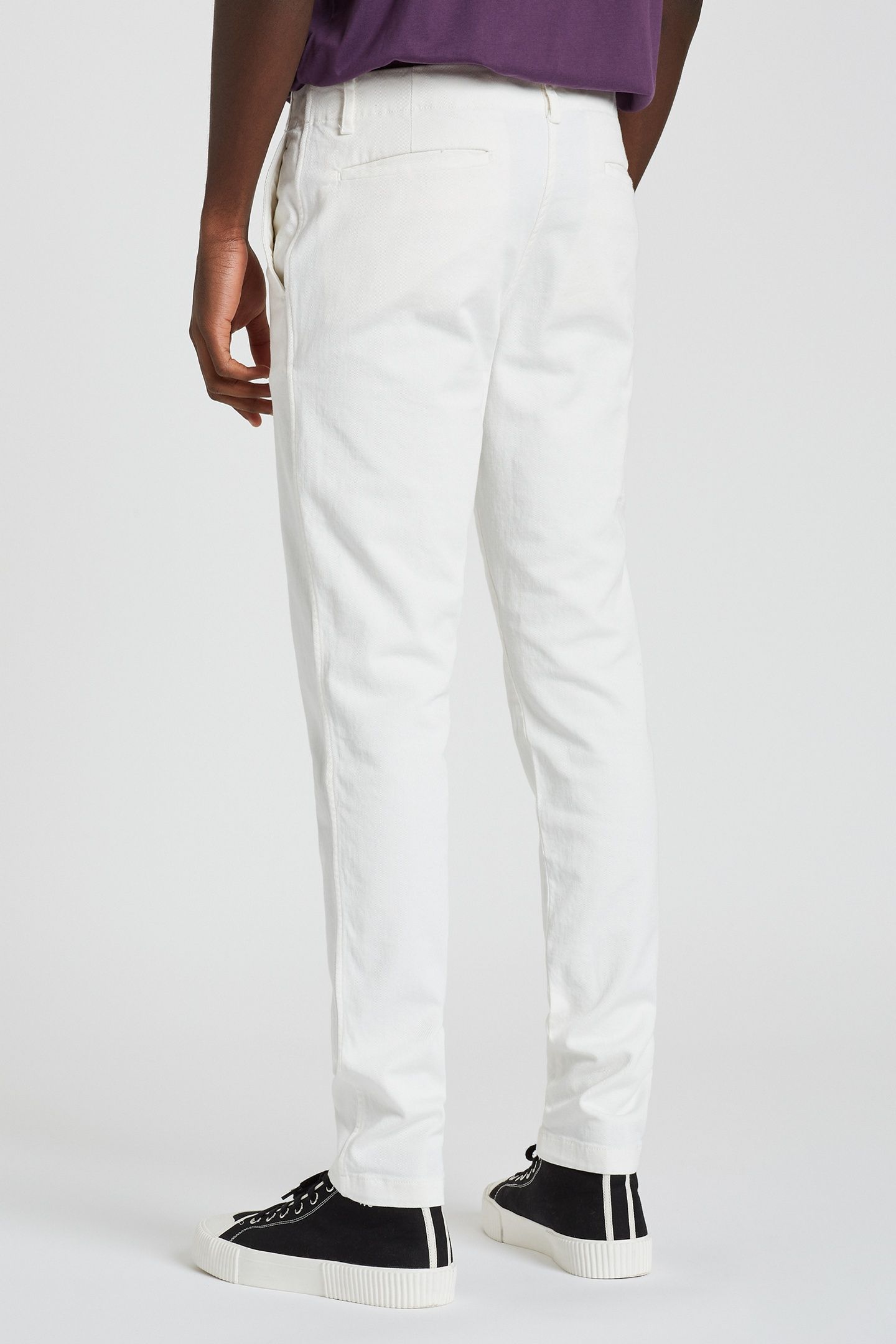 MENS TAPERED FIT TROUSER WHITE 2