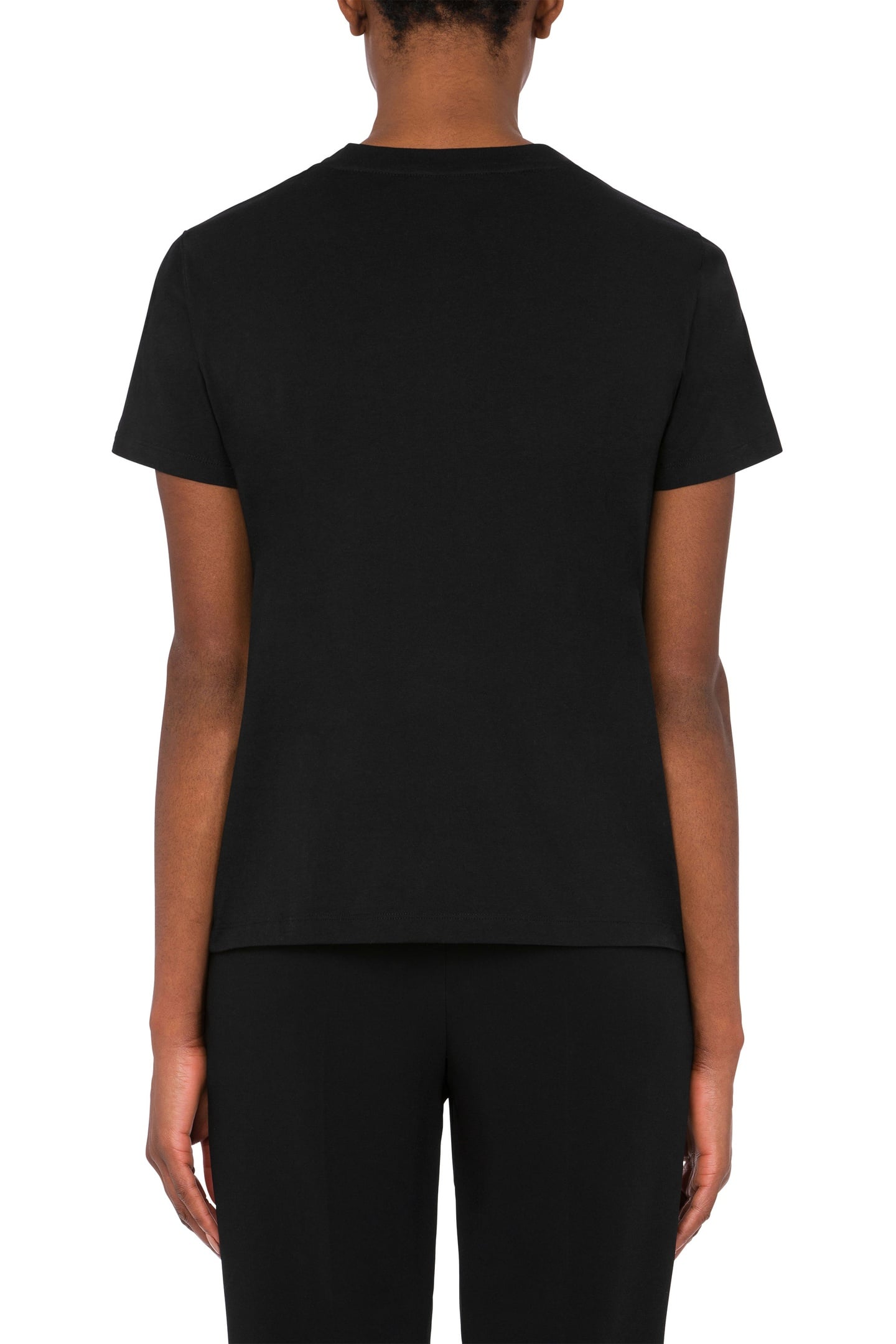 ORGANIC JERSEY T-SHIRT EMBELLISHED LOGO BLACK 2