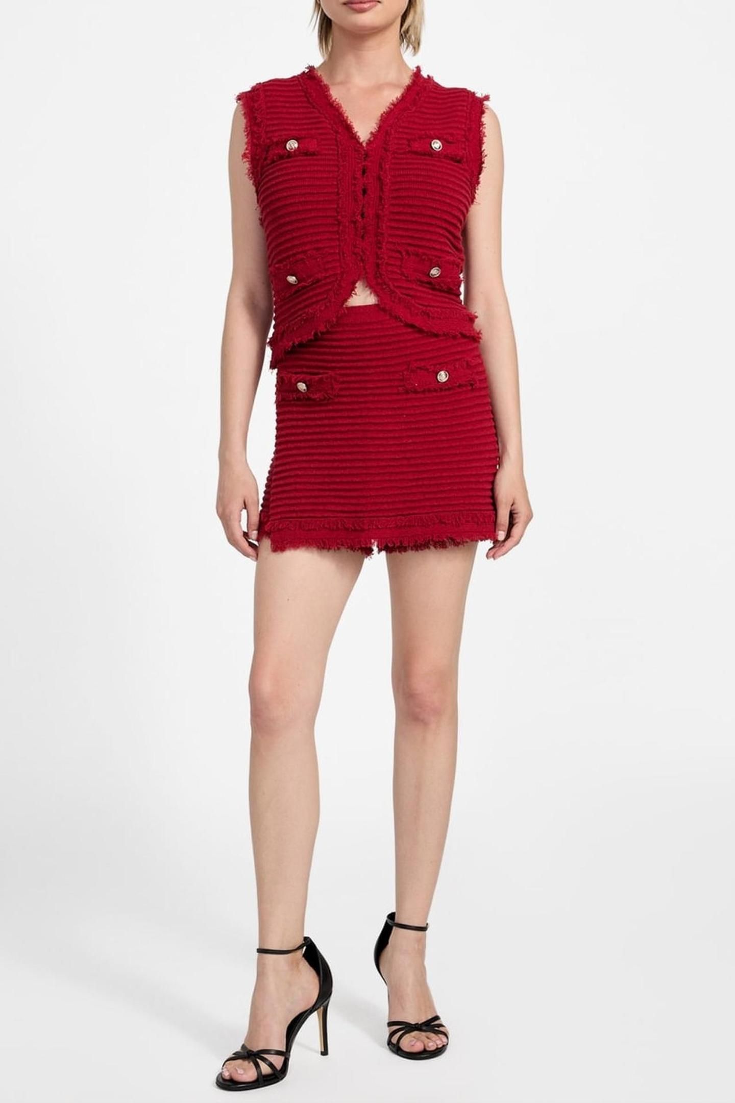 MALINA OTTOMAN BOUCL SIREN RED 3