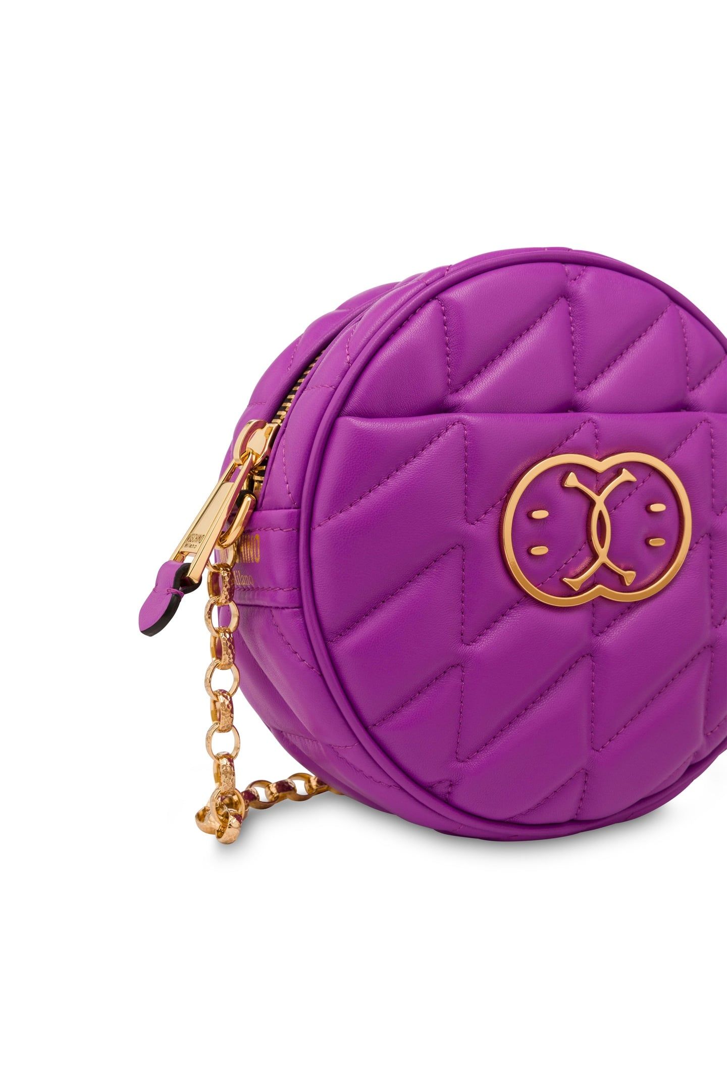 DOUBLE SMILEY® QUILTED ROUND BAG PURPLE 4
