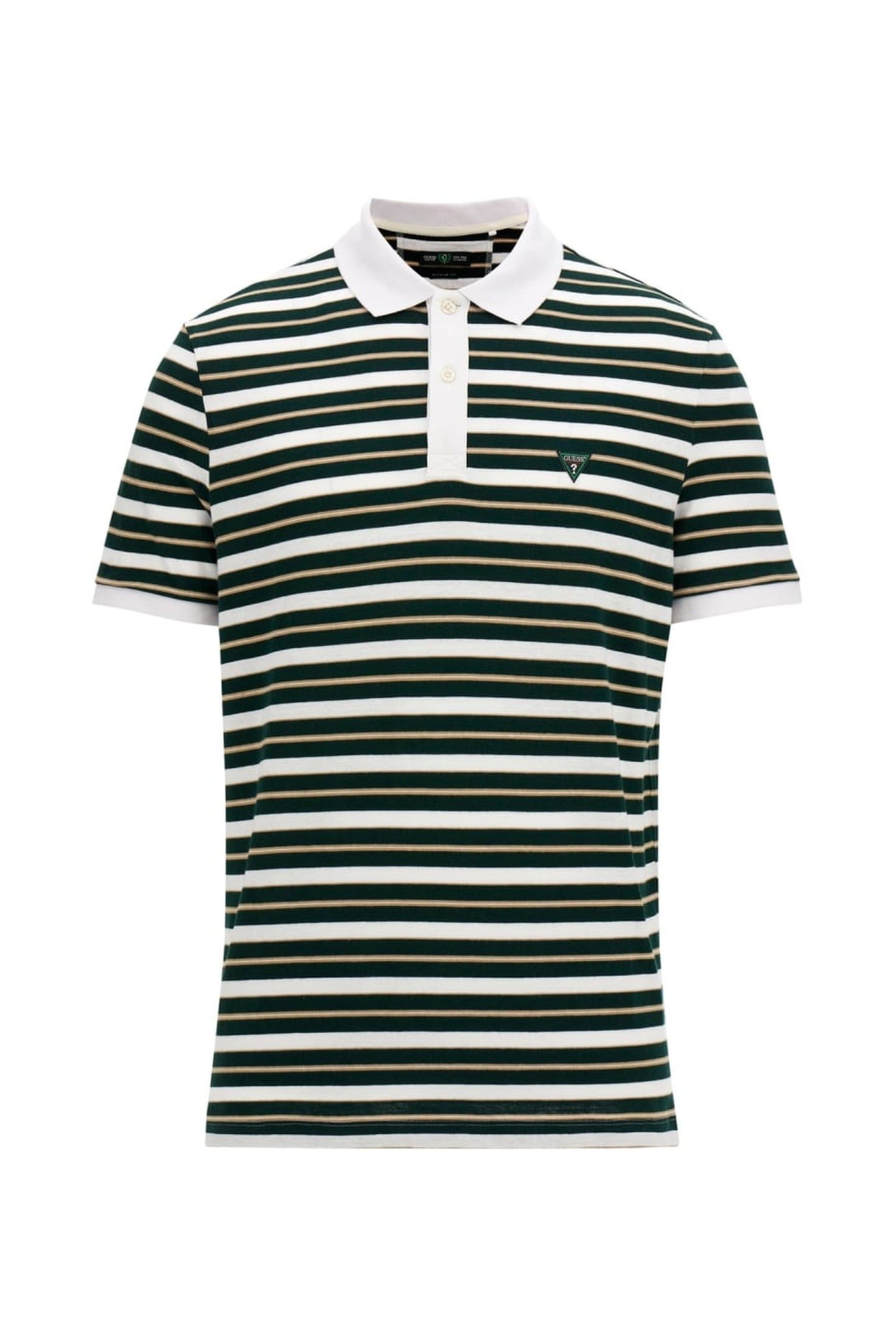 YARN DYE STRIPED SS WHITE / ALPINE STRIP 5
