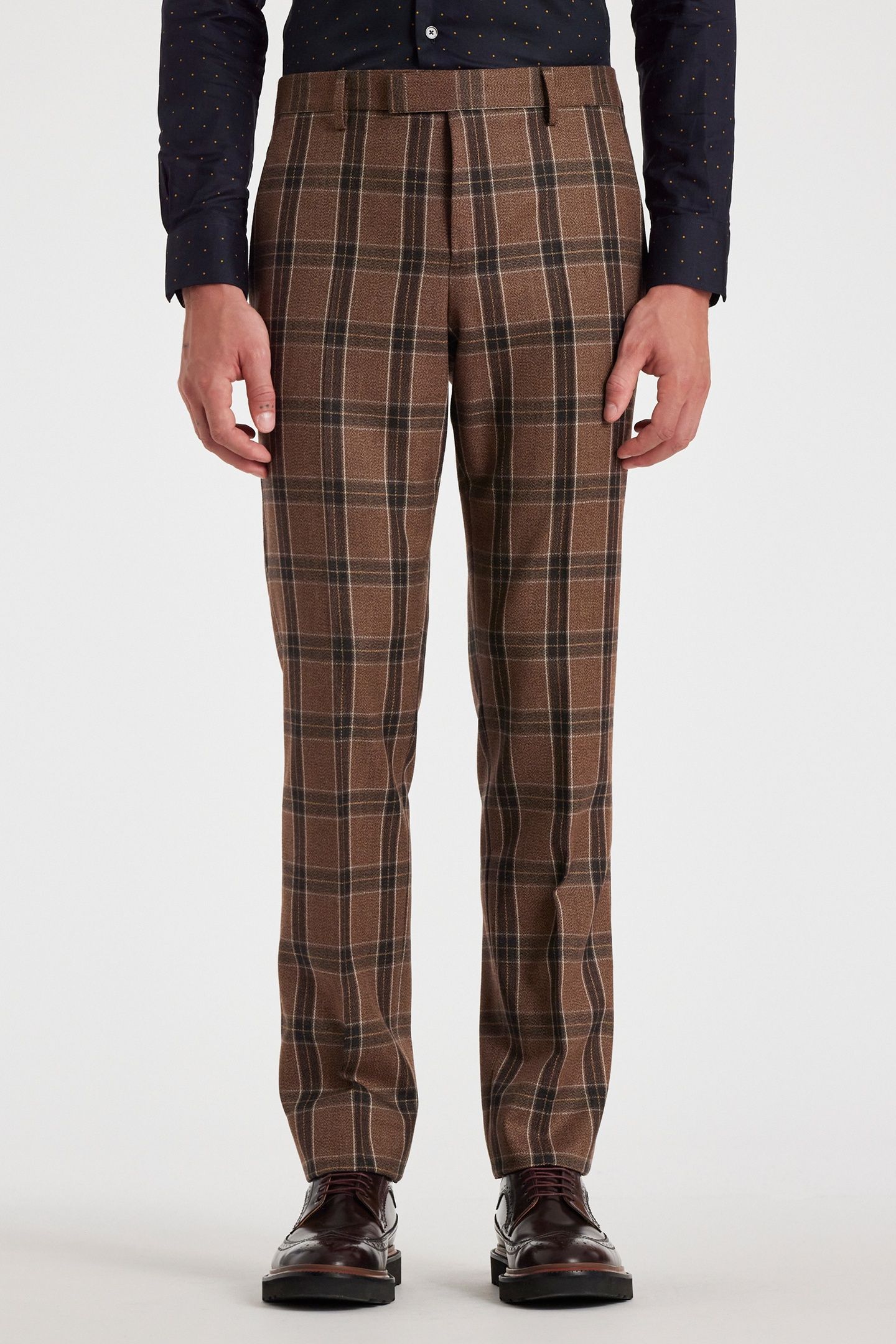 MENS SLIM FIT TROUSER TAN 1