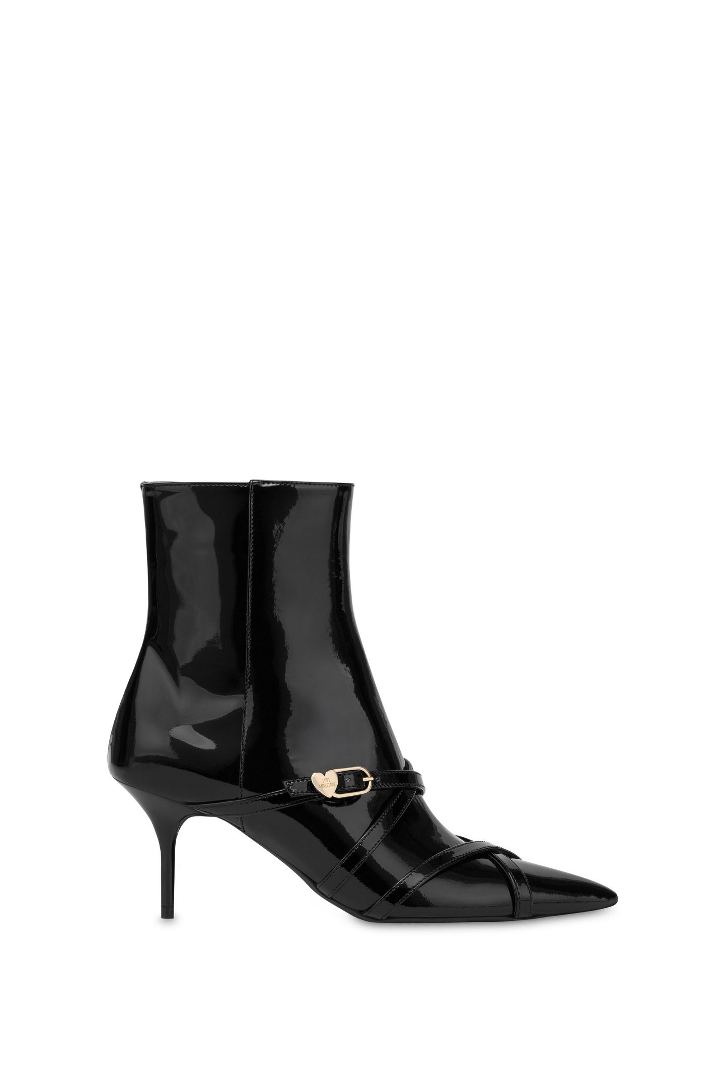 PATENT LEATHER ANKLE BOOTS BLACK 1