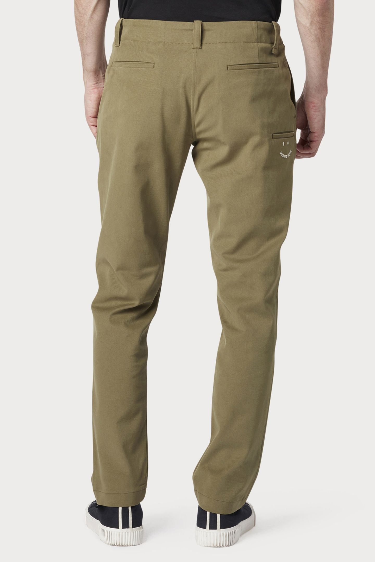 MENS TAPERED FIT CHINO HAPPY MILITARY GREEN 5
