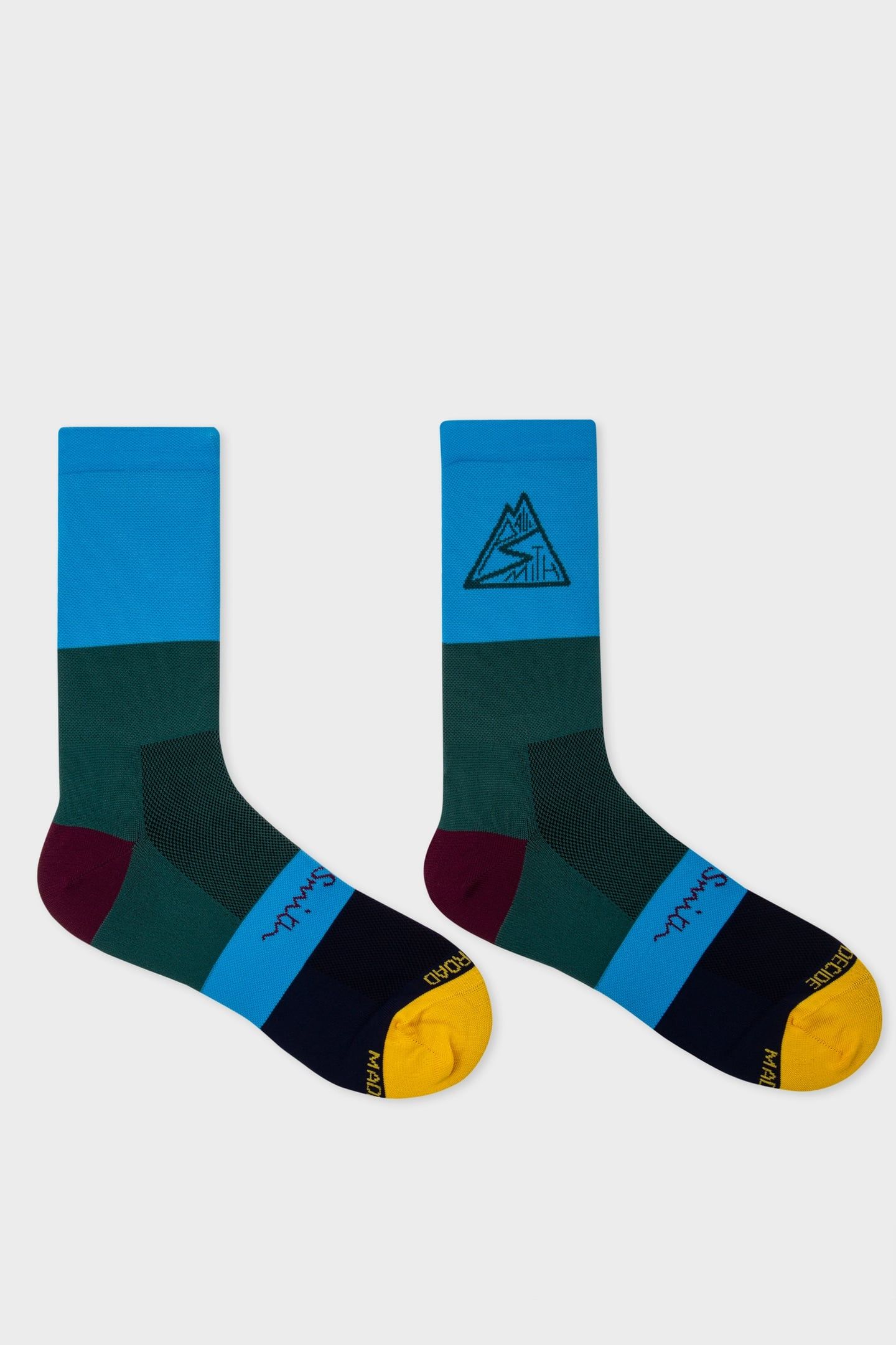 MEN SOCK CYCLE BLOCK PETROL GREEN 2