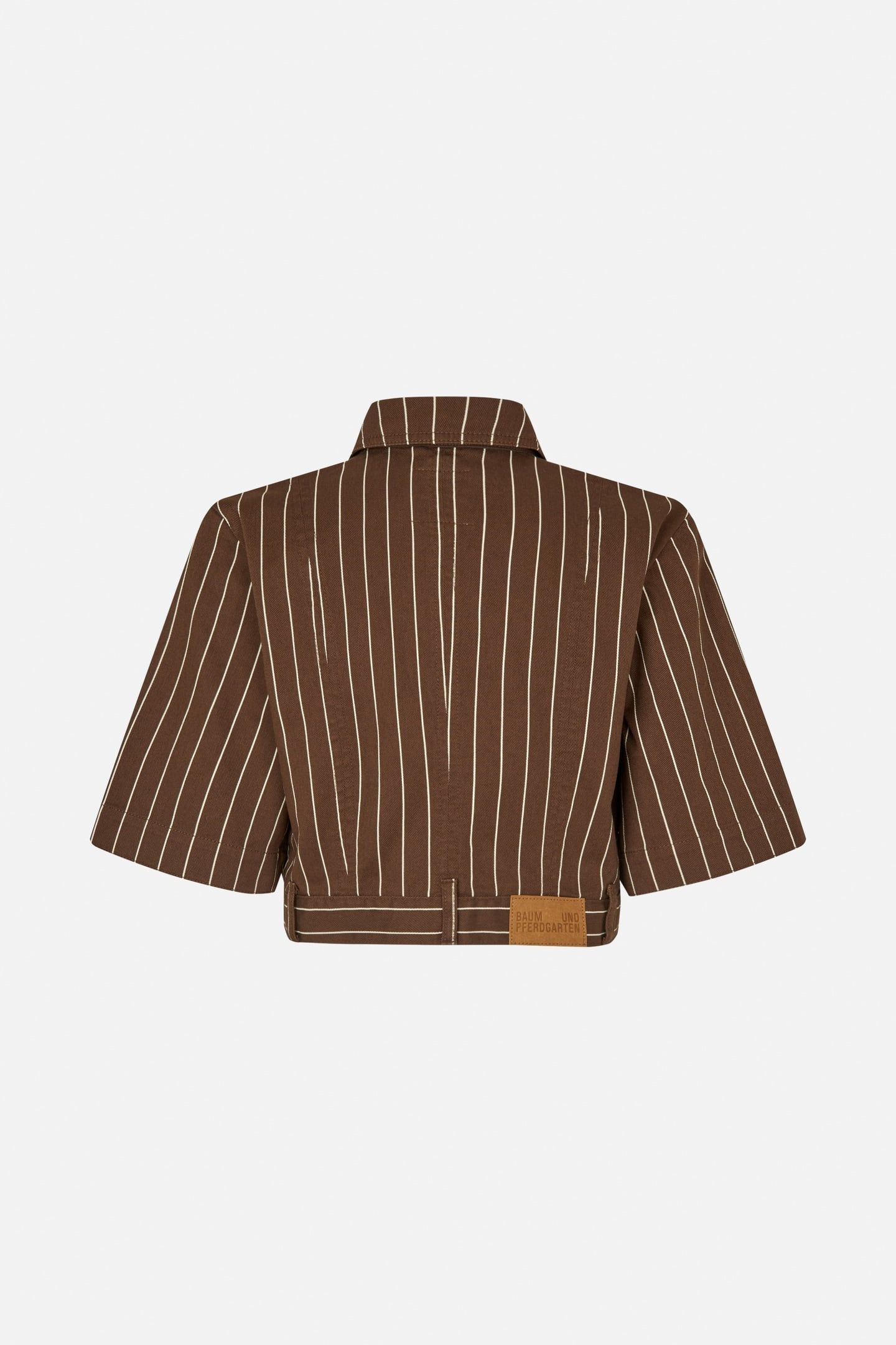 MAJSA SHIRT CREME BROWN PINSTRIPE 5