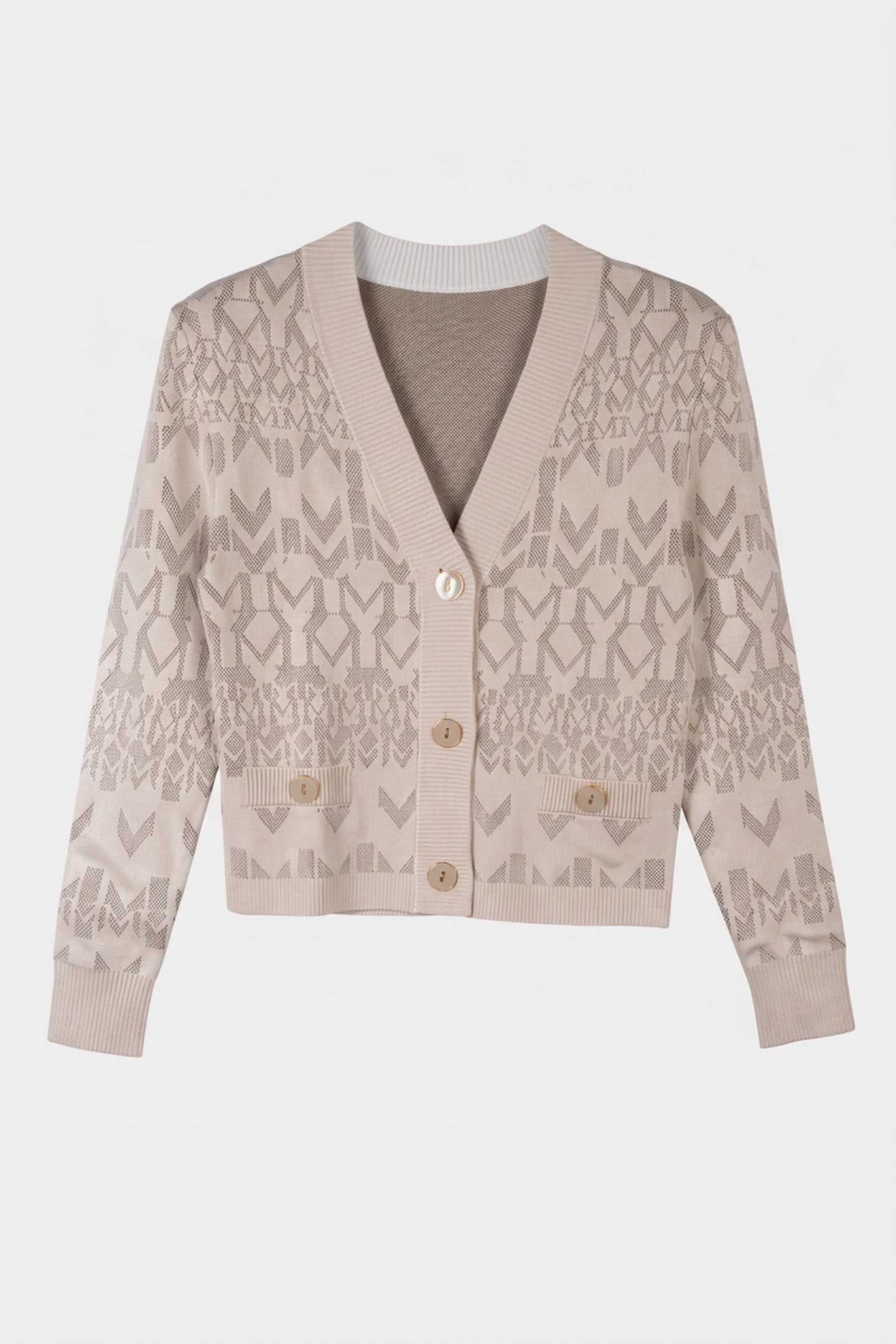 BILLIE MONOGRAM CARD GEOM M BUFF TAUPE /D 2