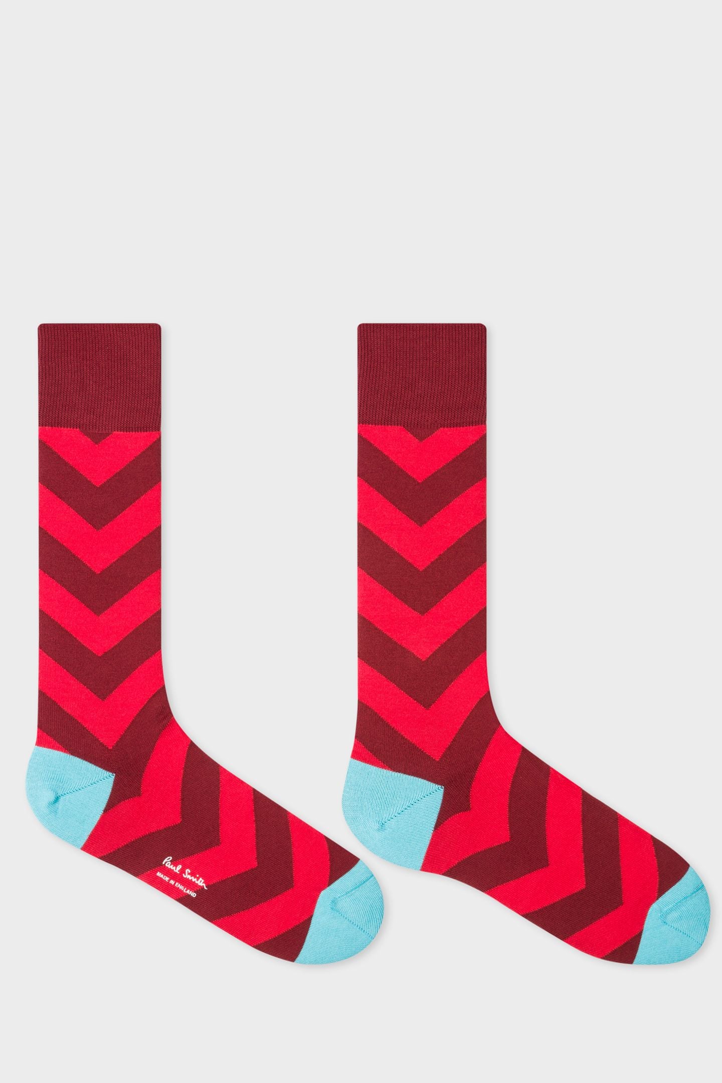 MEN SOCK DOUGLAS STRIPE RED 1