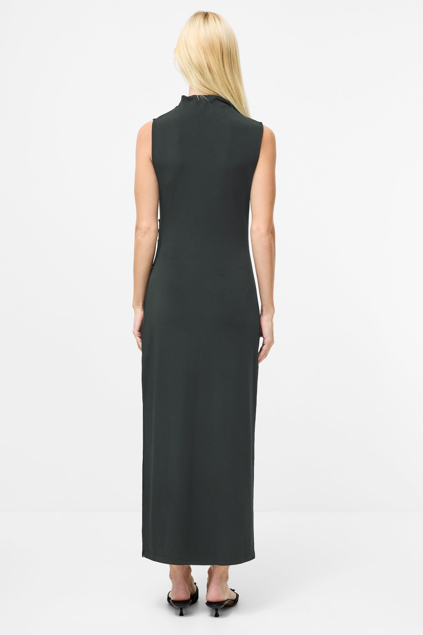 SAMIRA JERSEY HIGH NK DRESS GRAPHITE GRAPHITE 2