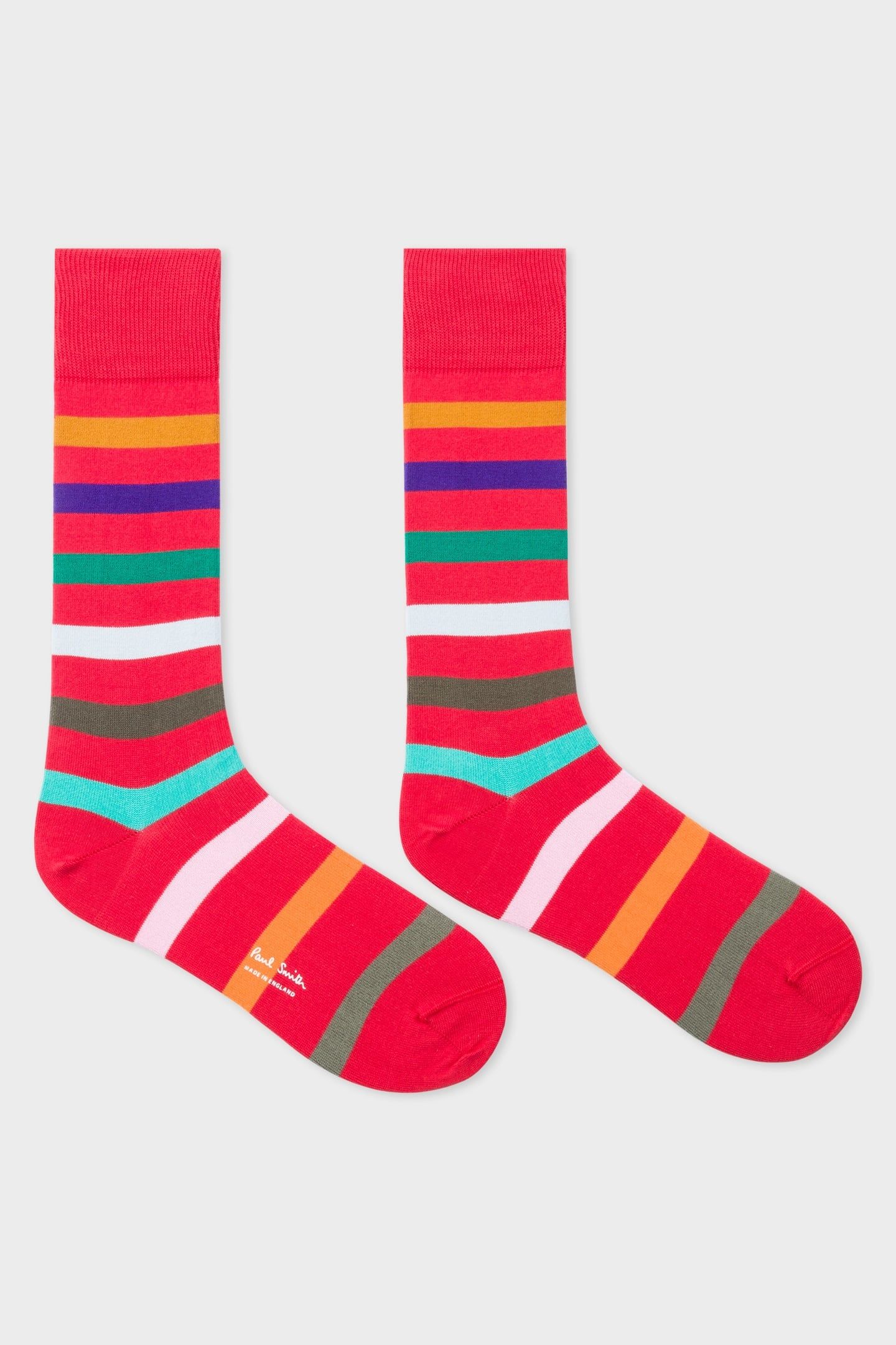 MEN SOCK LOCK STRIPE RED 1