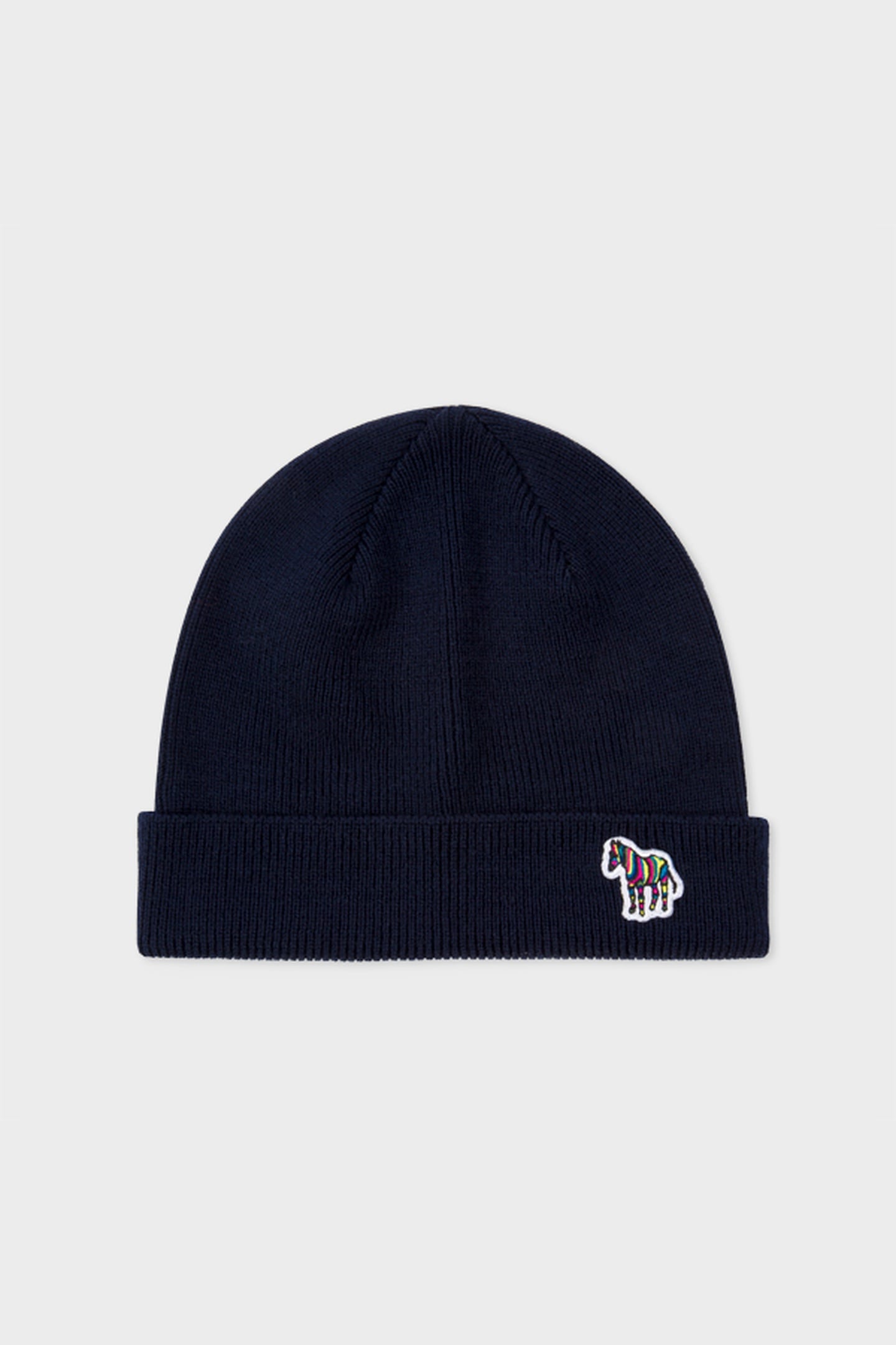 MEN HAT ZEBRA BEANIE NAVY 2