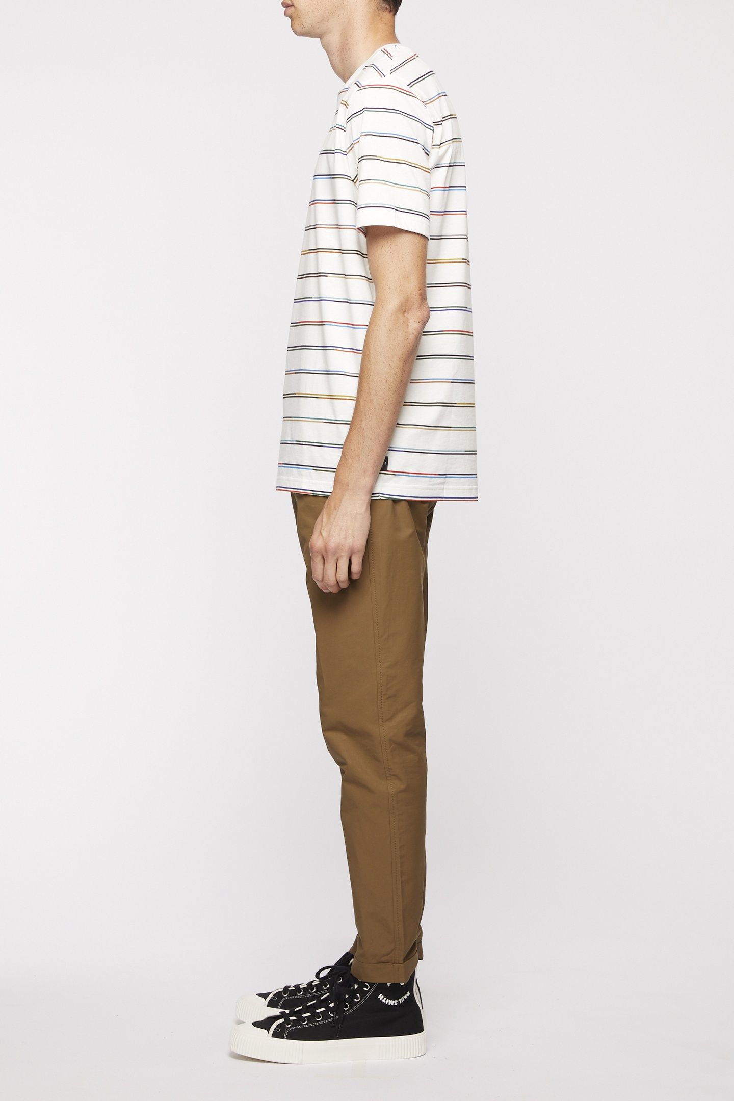 MENS T-SHIRT CHAMP STRIPE OFF WHITE 2