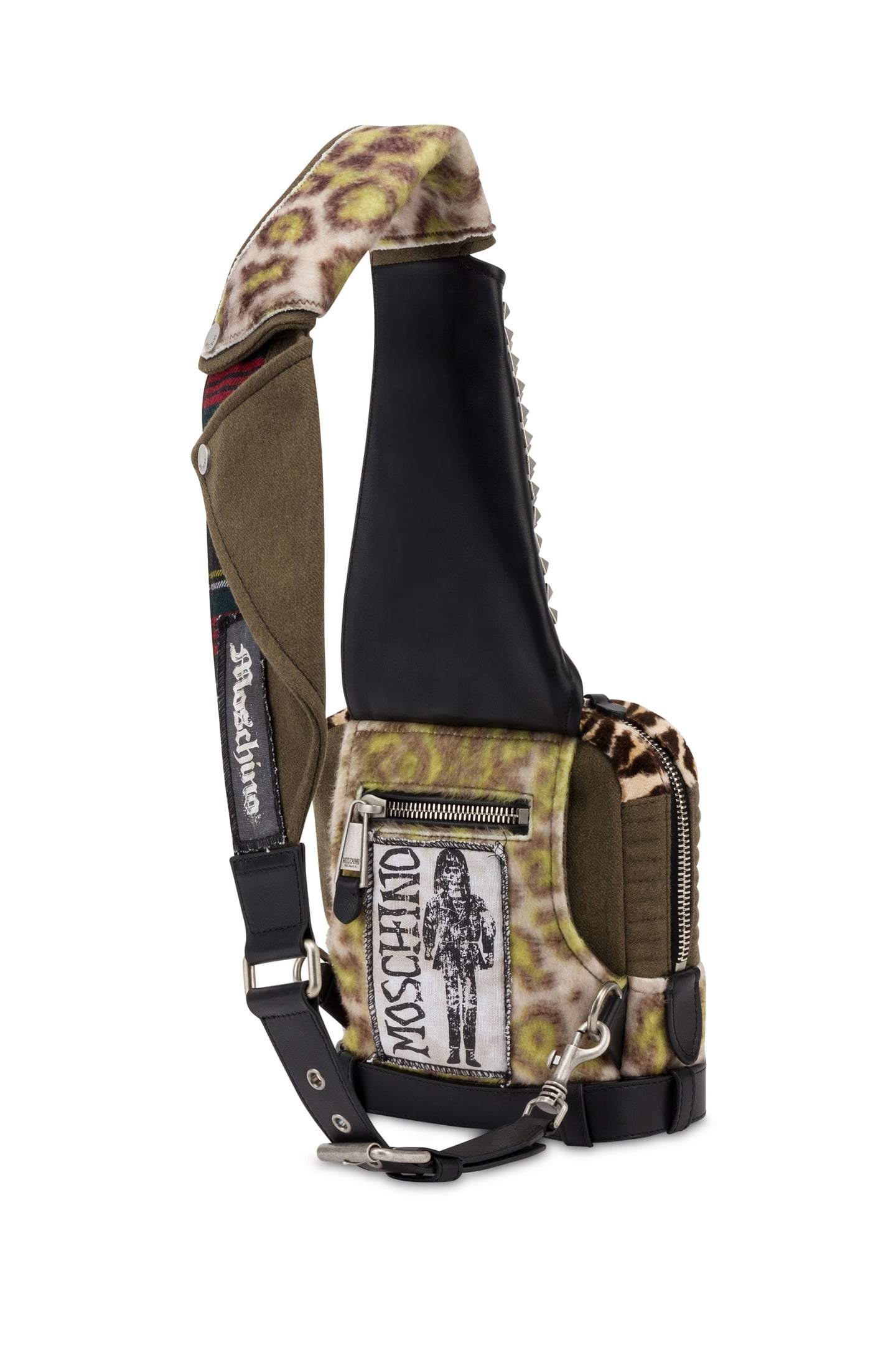 MILITARY PATCHWORK CROSSBODY BAG GREEN 2