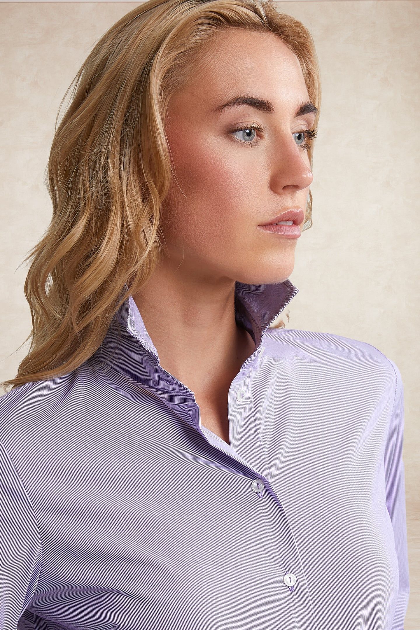 STRIPED BLOUSE LONG SLEEVES PURPLE/WHITE 3