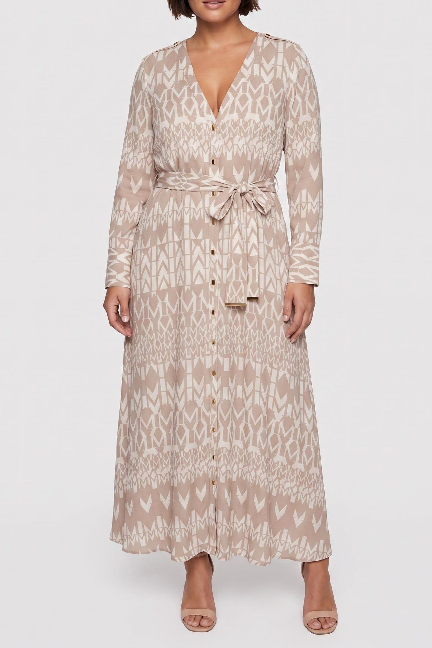 BRITNEY LS LONG DRES GEOMETRIC MONOGRAM B 1