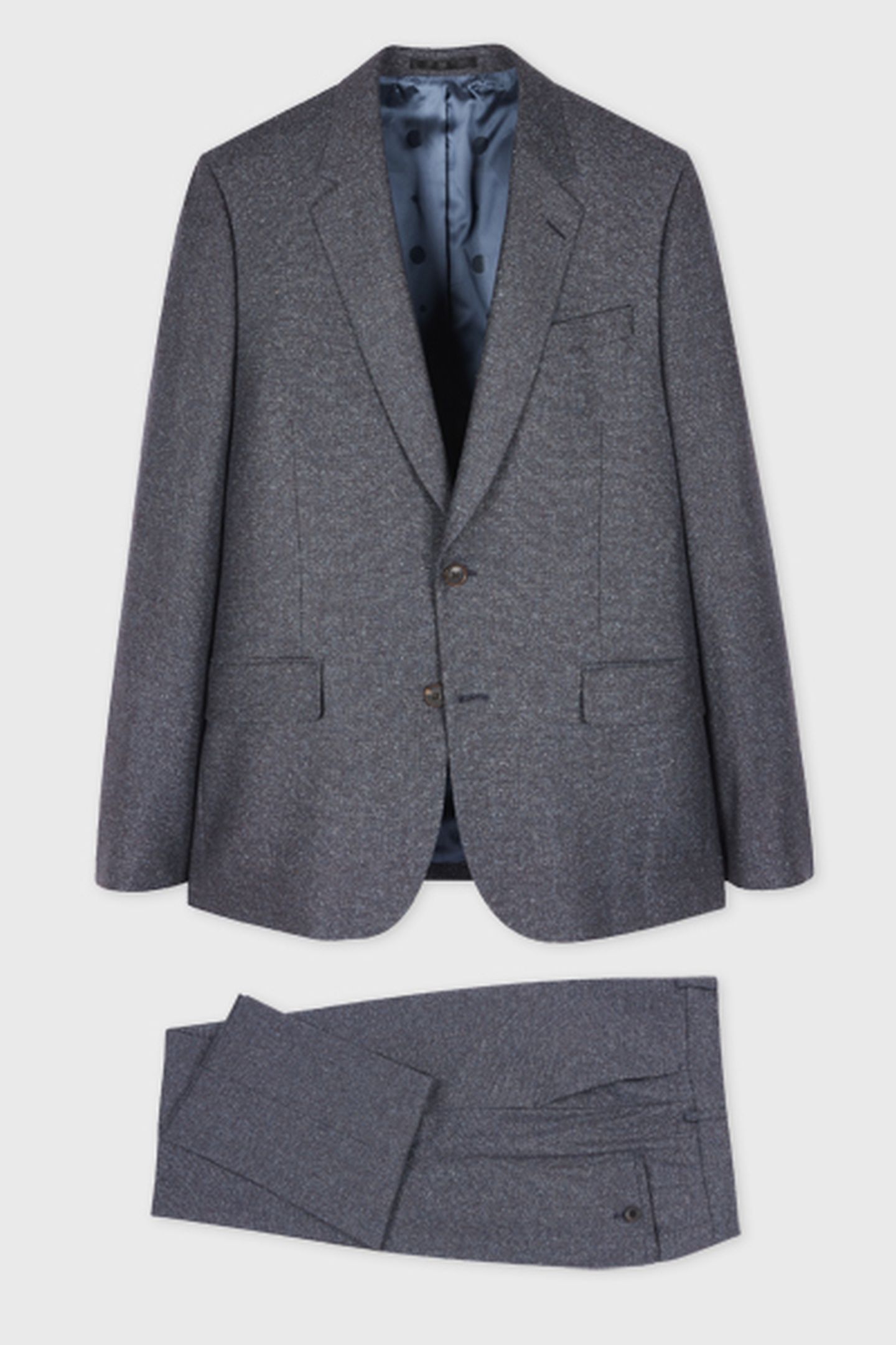 MENS TAILORED FIT 2 BUTTON SUIT SMOKE 3
