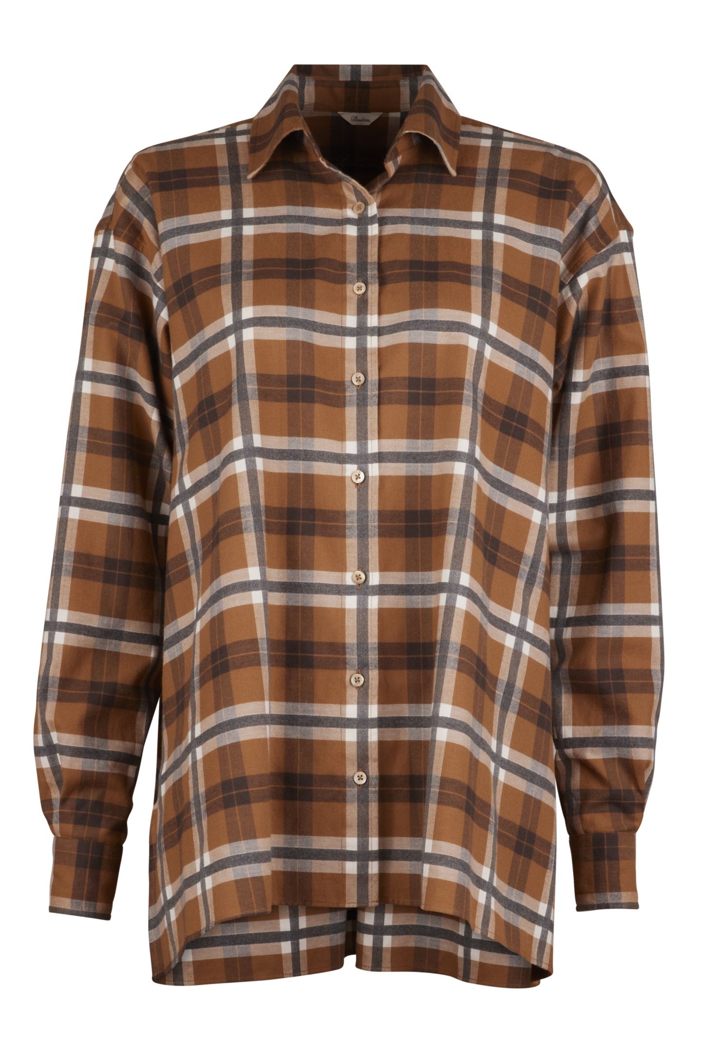 FRANNIE SHIRT LIGHT BROWN CHECK 1